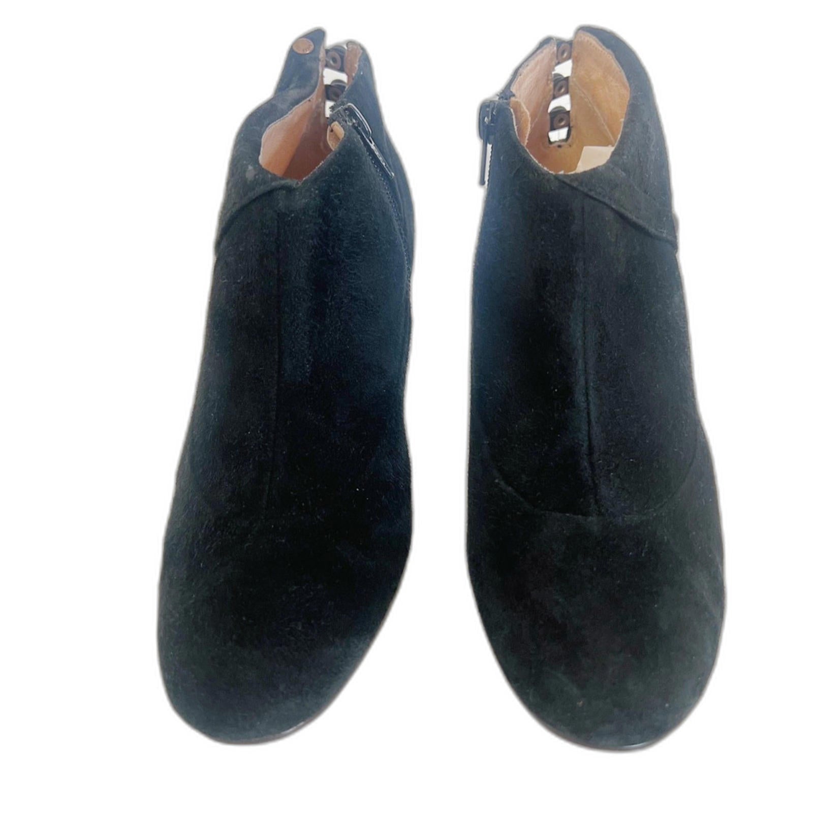 Ted Baker Black Suede Stiletto Ankle Boots Booties Women's Size 7