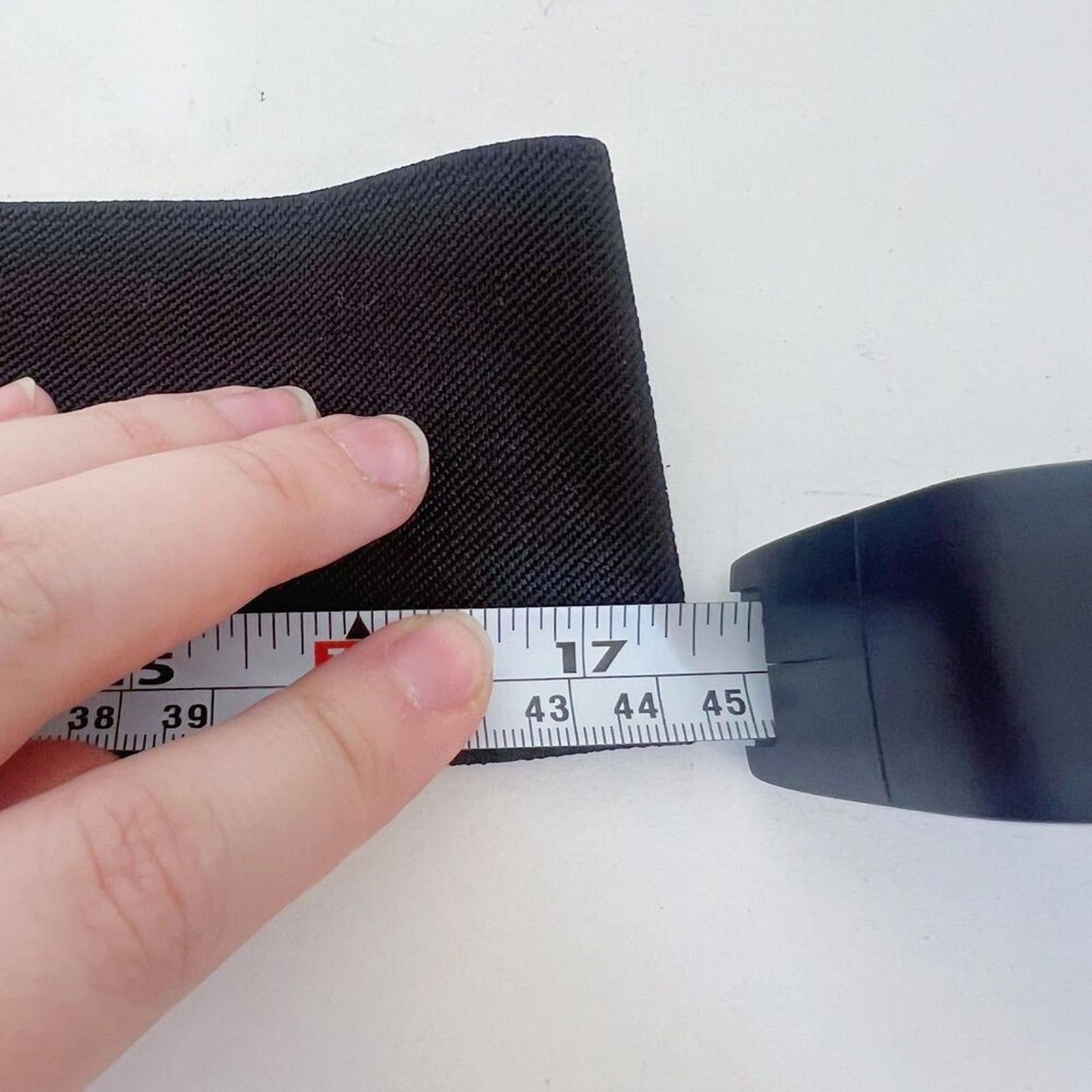 Black Chunky Elastic Belt Brown Leather Studded Clasp Boho Y2k OS