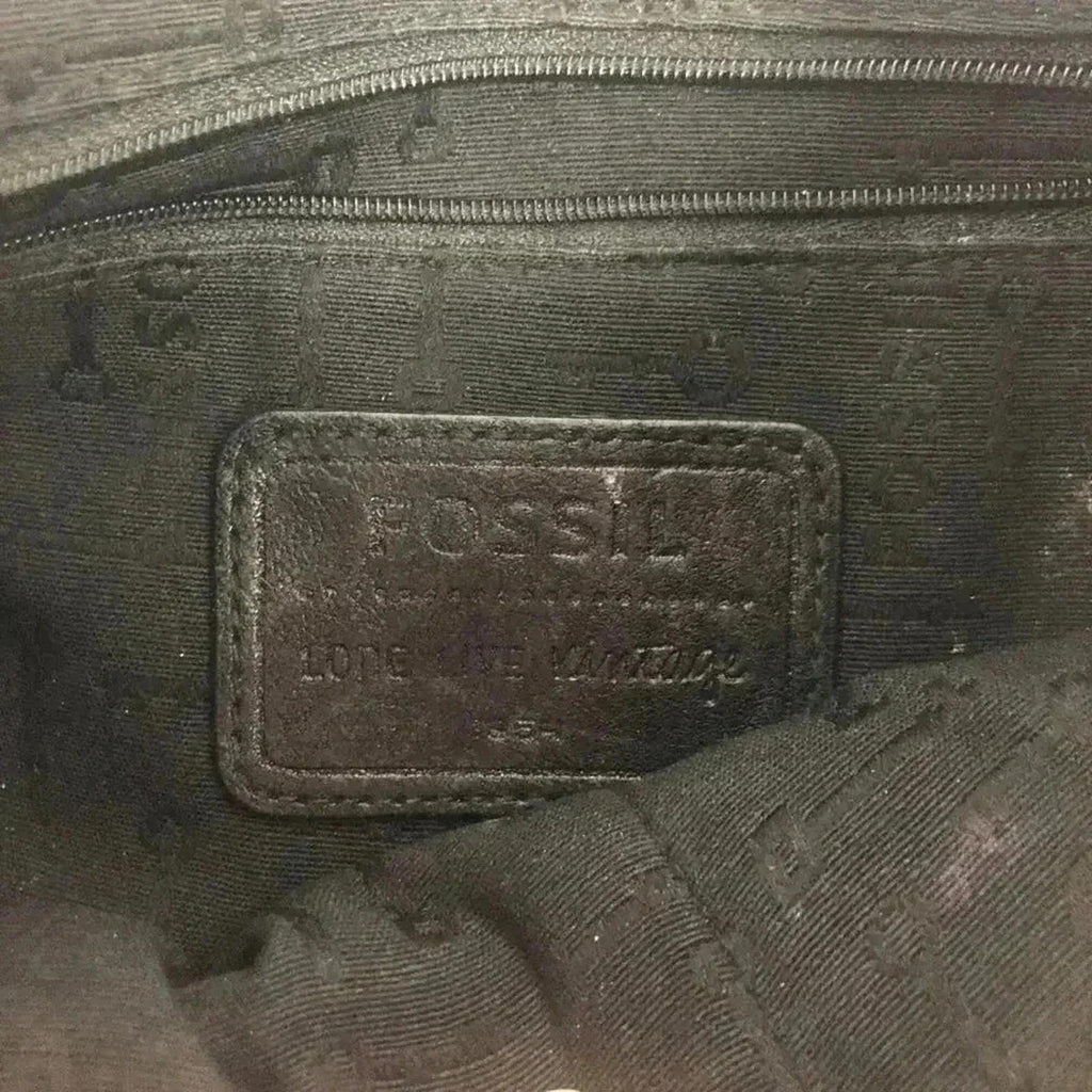 Fossil Vintage Black Leather Crossbody