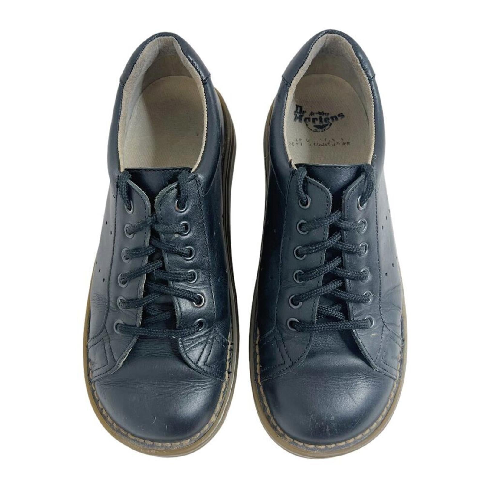 Vintage Dr. Martens Airwair Black Leather Bowler Shoe Sneaker Men's Size 7 US
