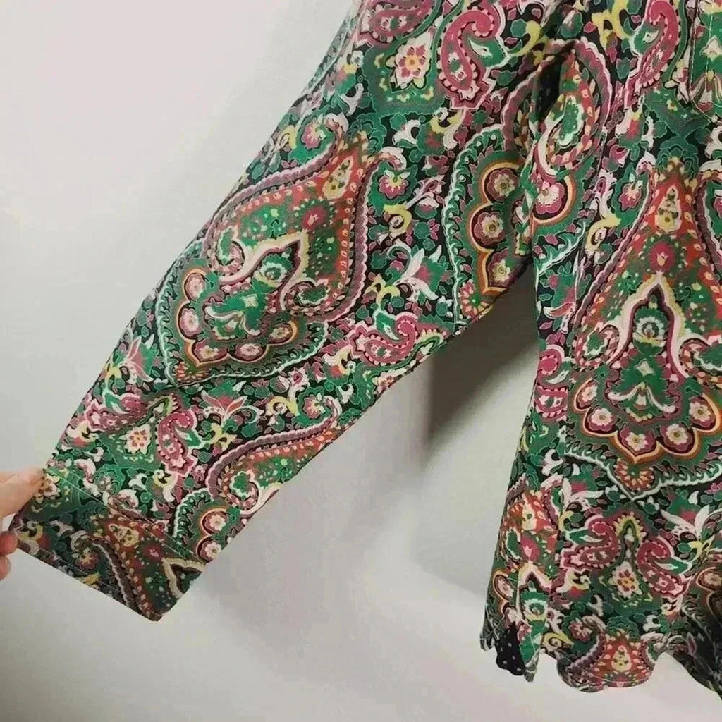 Vintage Tommy Hilfiger Button Down Patterned Shirt Women's Size XL