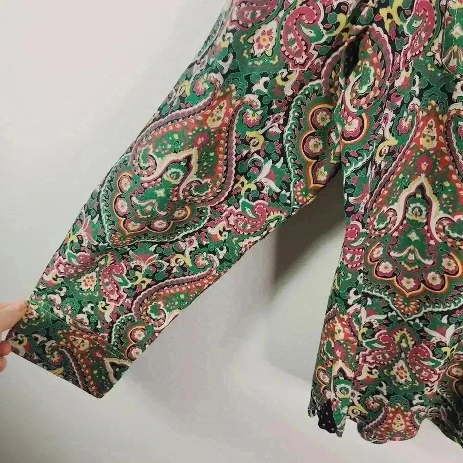 Vintage Tommy Hilfiger Button Down Patterned Shirt Women's Size XL