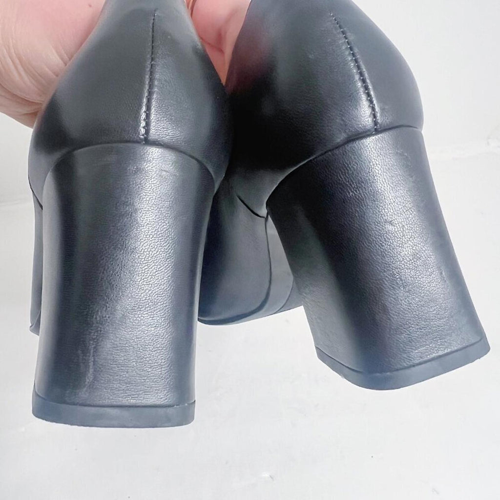 Paul Green Kami Ocean Softnappa Black Leather Pumps Pointed Toe Heels Size 8