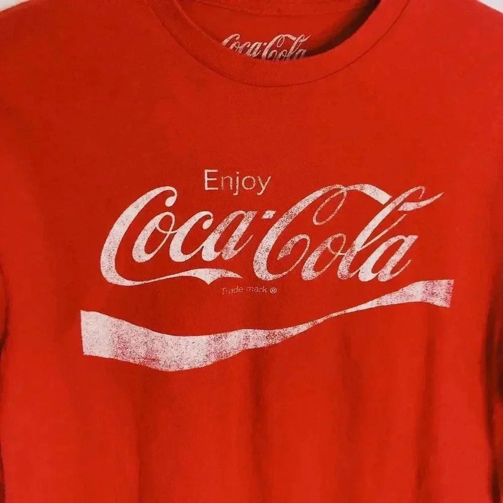 Coca Cola Long Sleeved Crewneck Tee Red Women's Size M