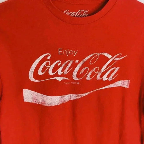 Coca Cola Long Sleeved Crewneck Tee Red Women's Size M