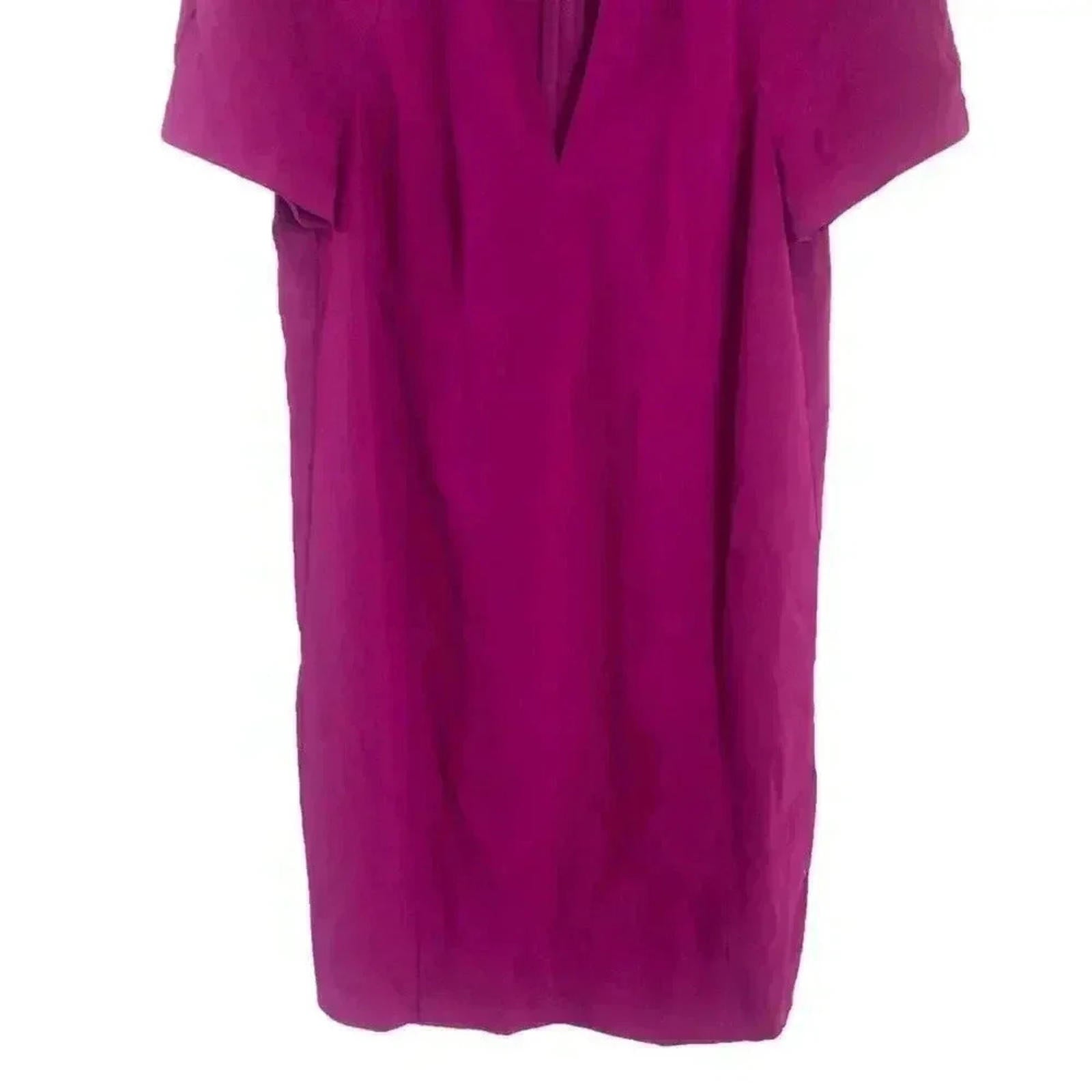 Trina Turk Embellished Keyhole Mini Dress Fuscia Pink Women's Size M