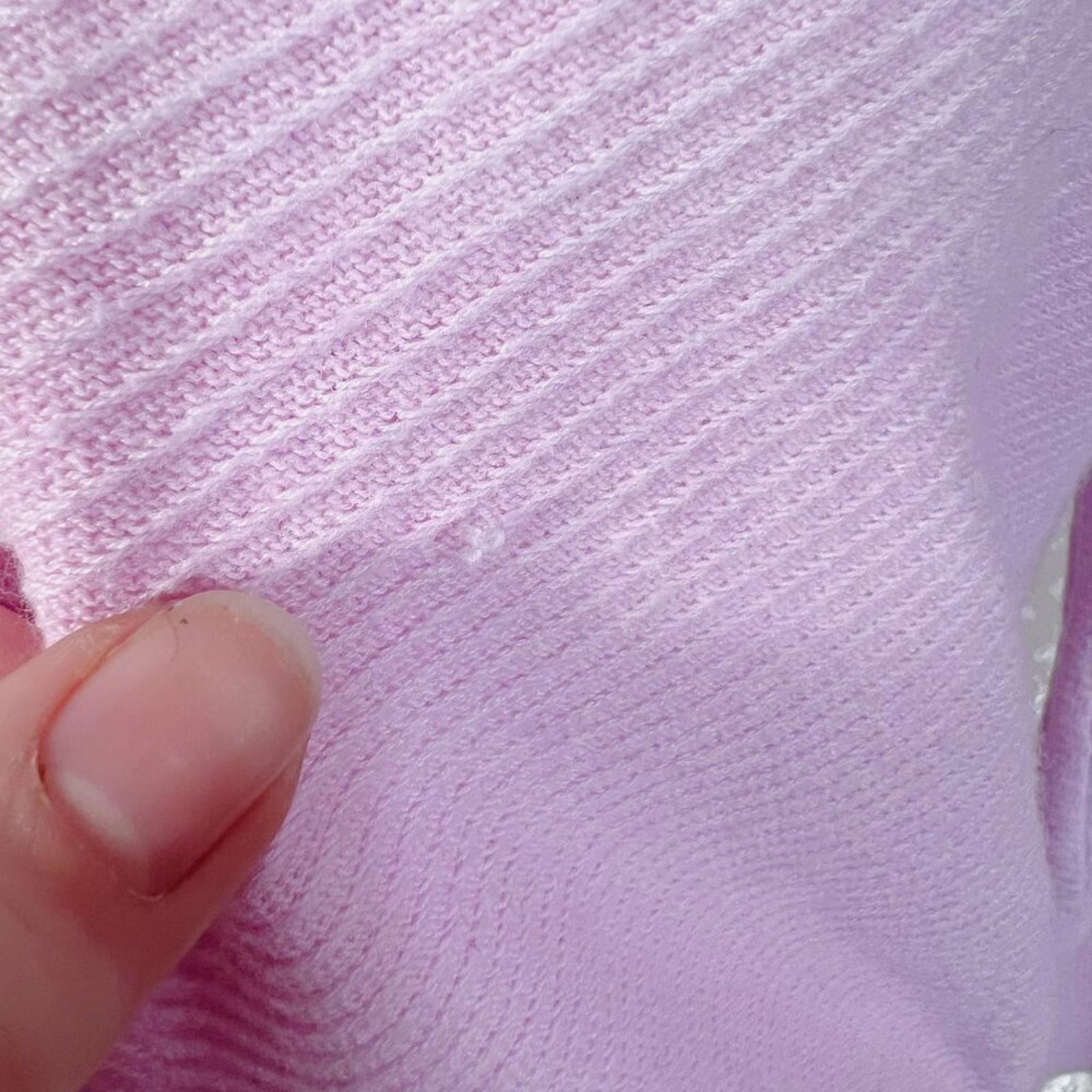 J Crew Merino Wool Pink Purple Mock Neck Sweater Ruffled Women's Size M
