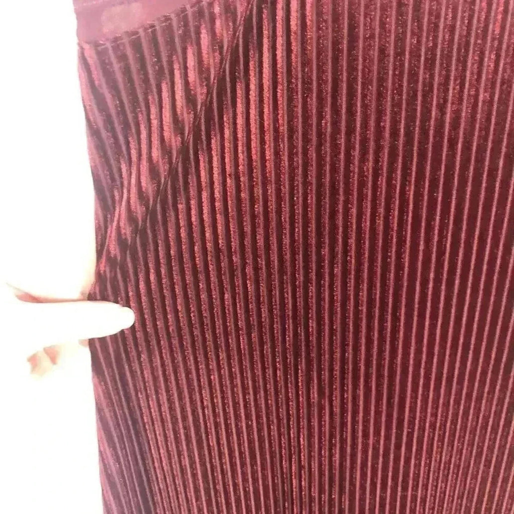 Mudd Burgundy Red Velvet Ribbed Shift Dress Women's Size M
