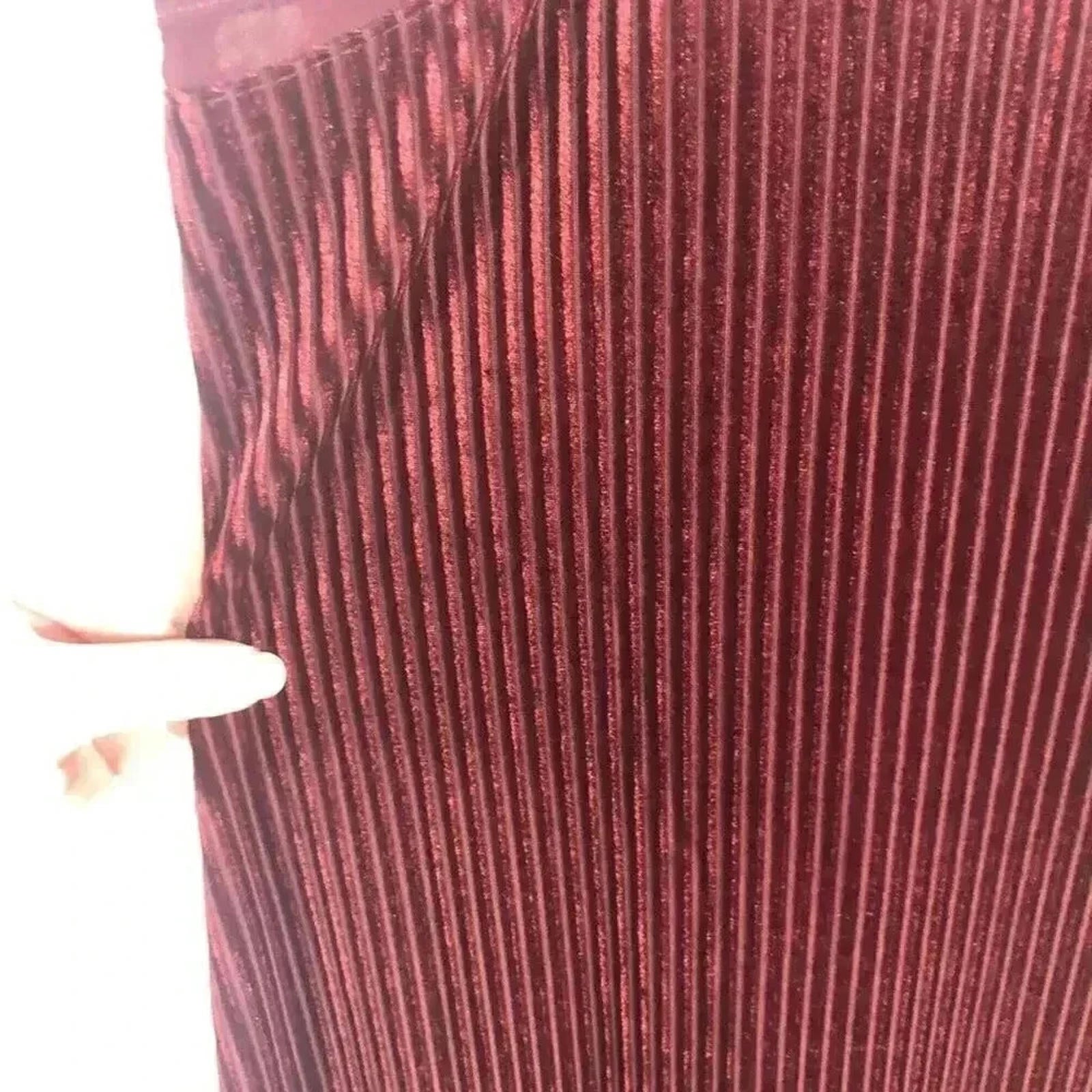 Mudd Burgundy Red Velvet Ribbed Shift Dress Women's Size M