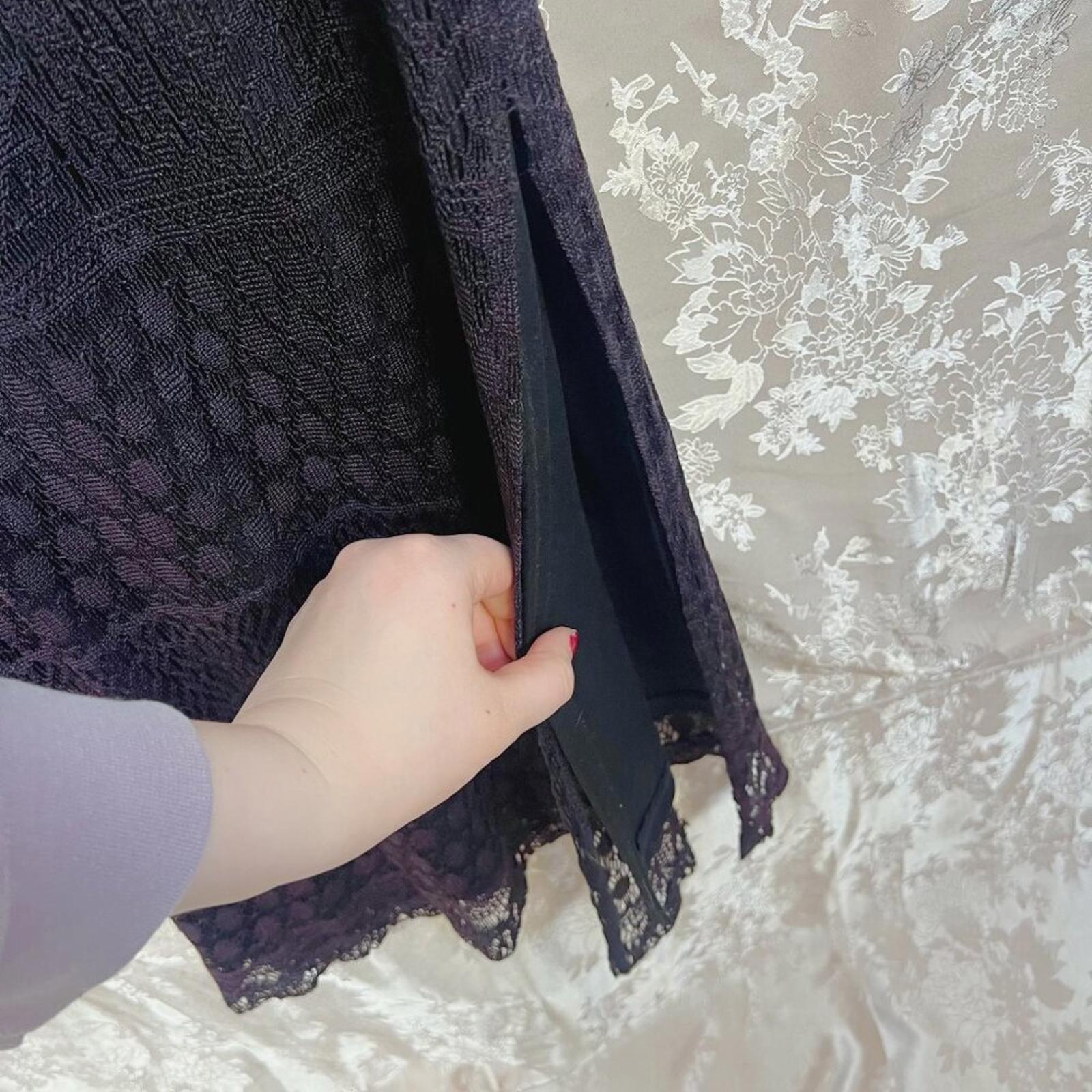 Vintage 90s y2k Mirrors Navy Blue Lace Maxi Dress Women's Size L