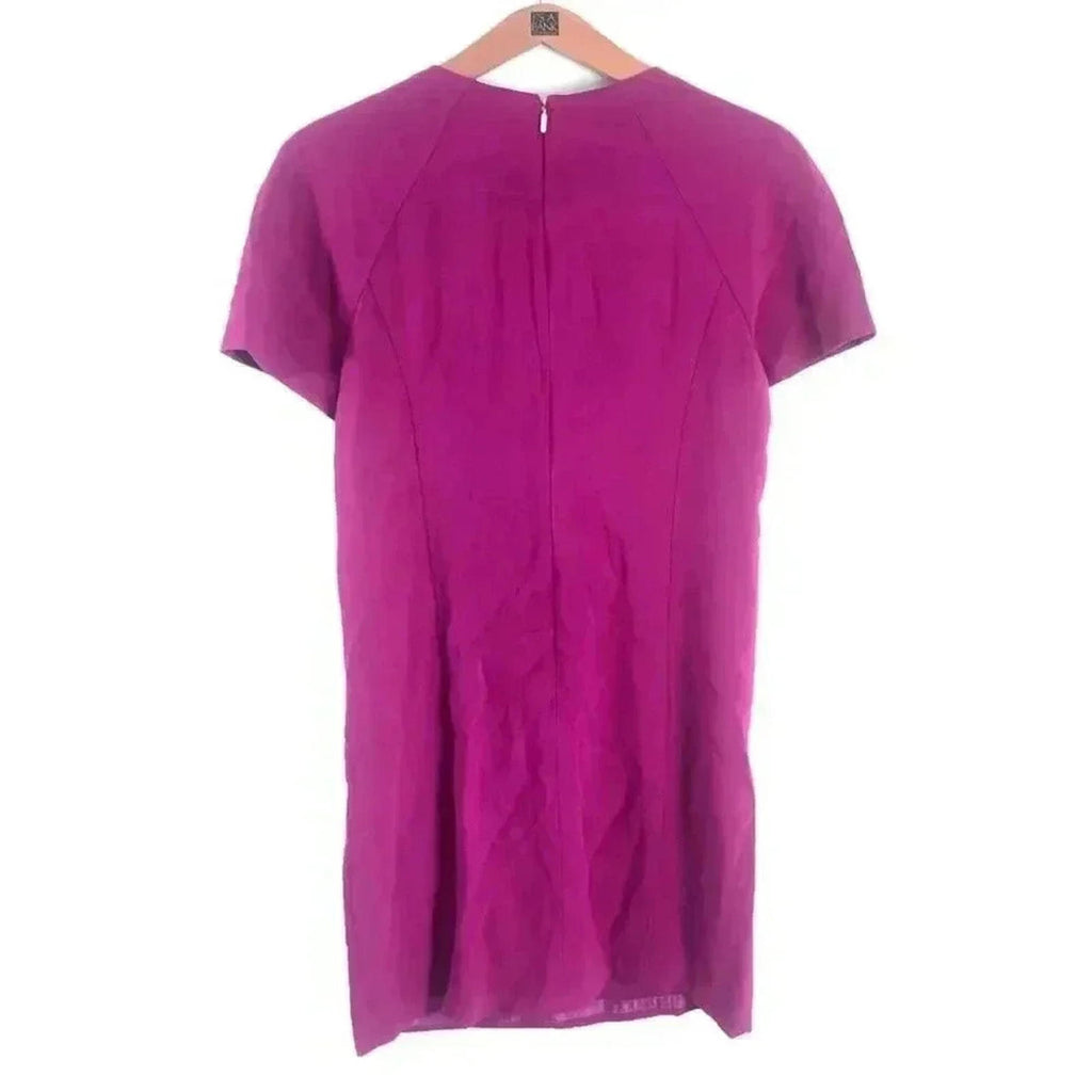 Trina Turk Embellished Keyhole Mini Dress Fuscia Pink Women's Size M