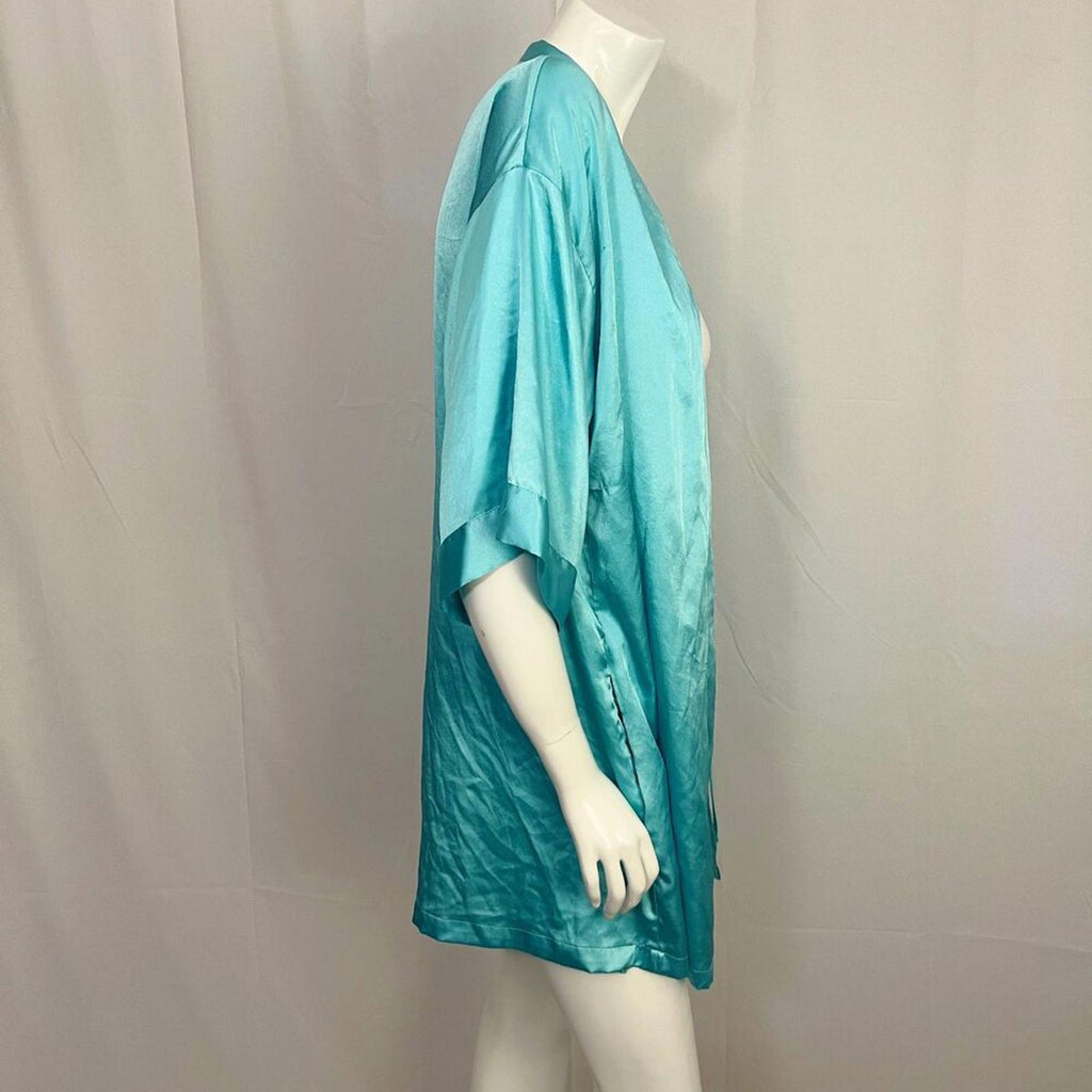 Victoria's Secret VS Light Blue Satin Robe Women's Size S/M