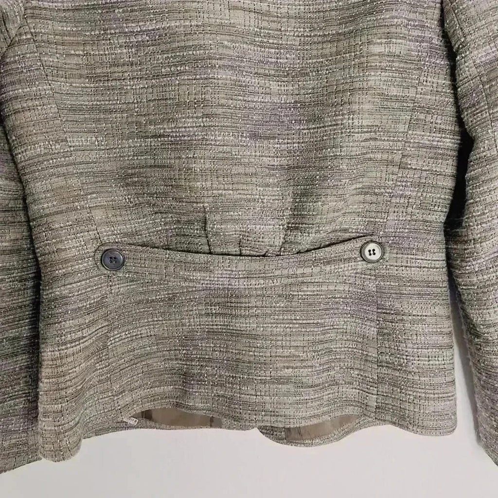 Lafayette 148 Tan Tweed Blazer Women's Size 6 Business Casual Formal Office