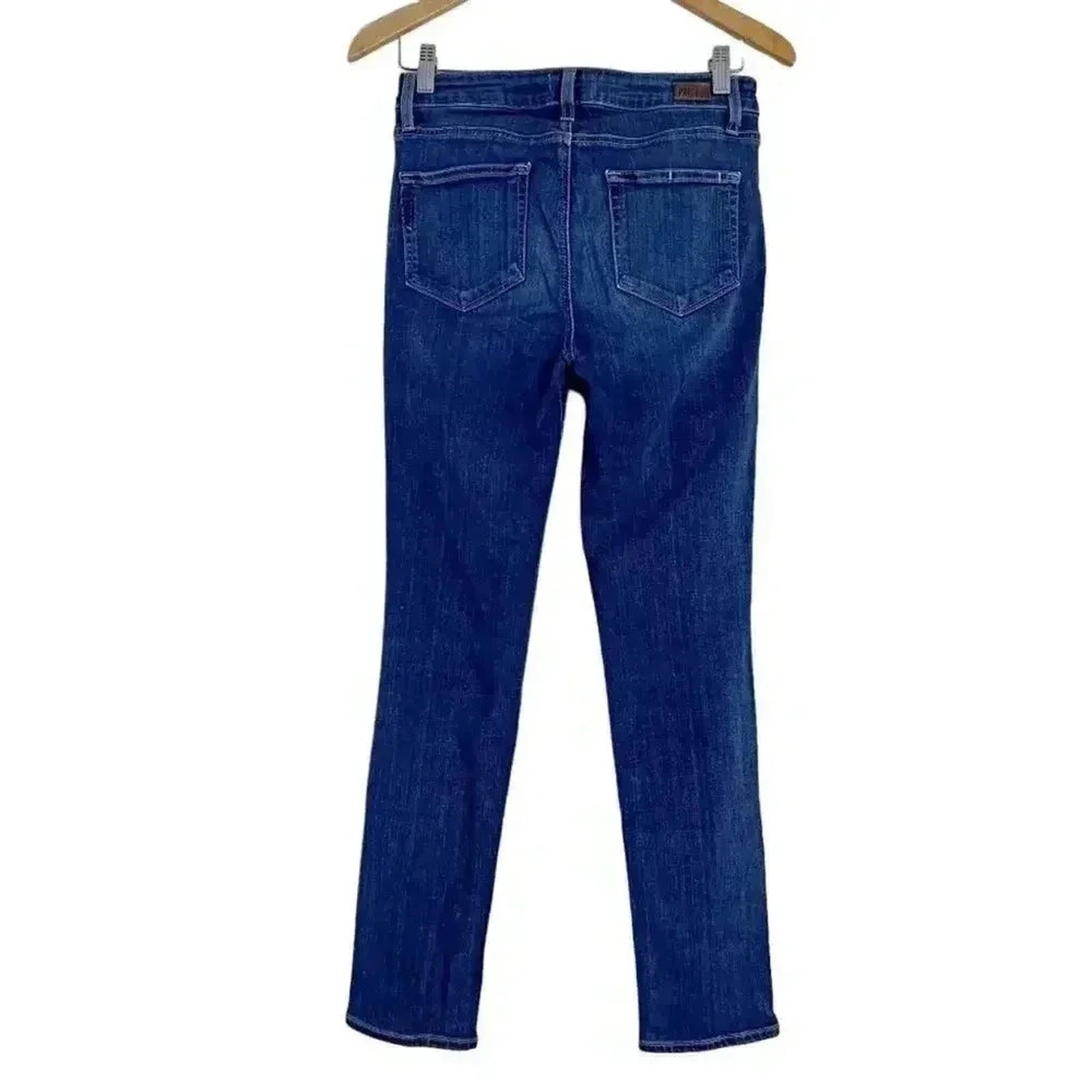 Paige Hoxton Crop Rollup Dark Wash Midrise Skinny Jeans Mid Rise Women's Size 28
