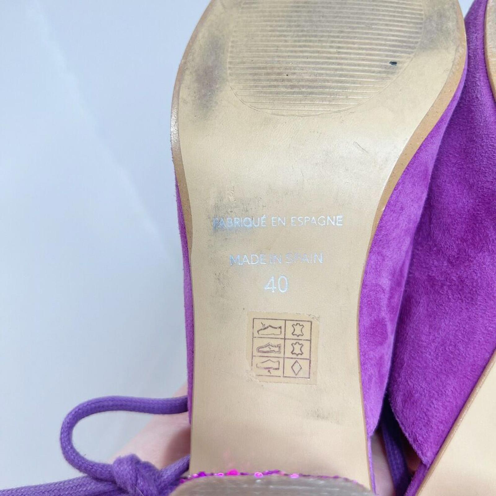 Free People Bright Purple Mules Glitter Booties Chic Women's Size