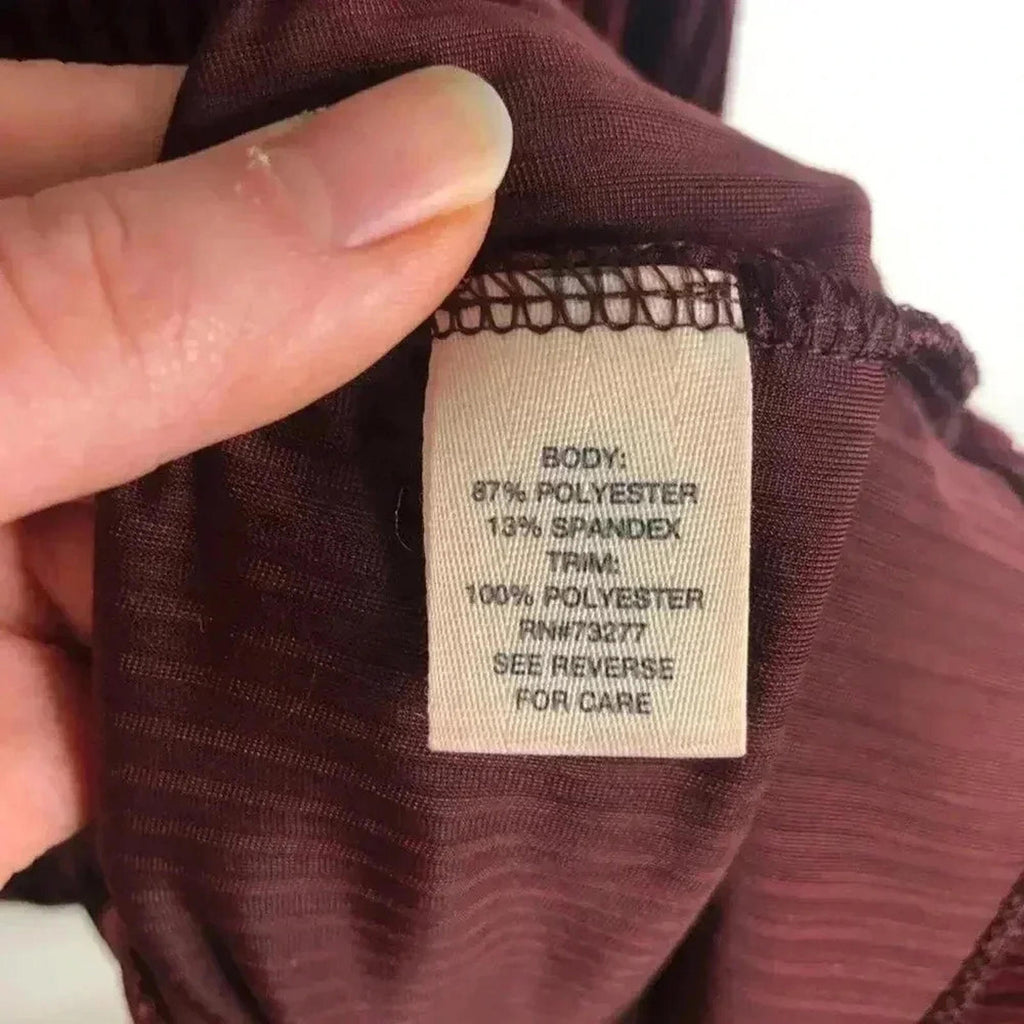Mudd Burgundy Red Velvet Ribbed Shift Dress Women's Size M