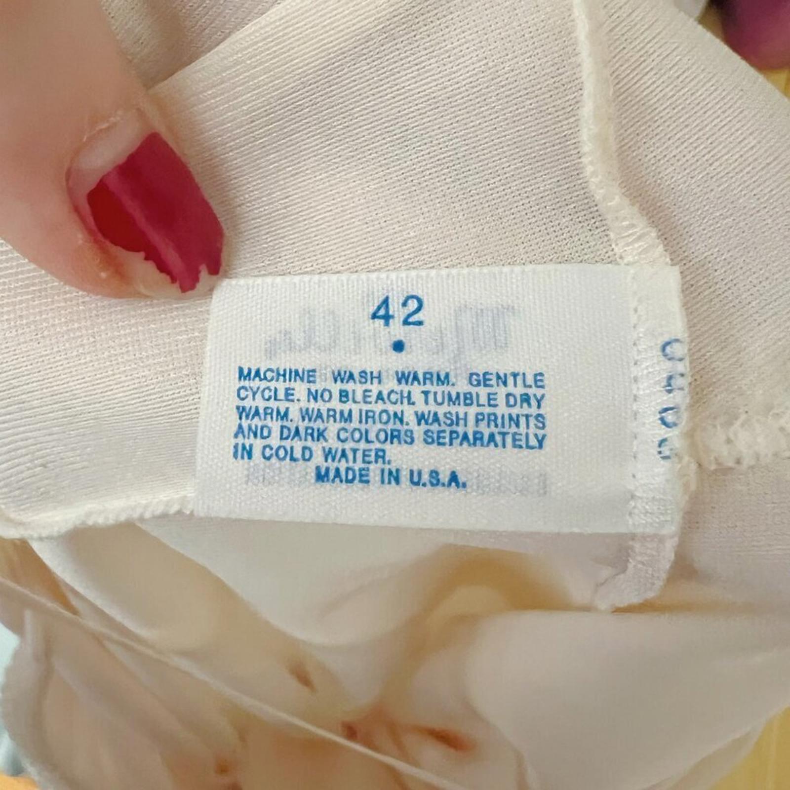 Vintage Merville Cream Satin Slip Dress Lace Trim Women's Size 12