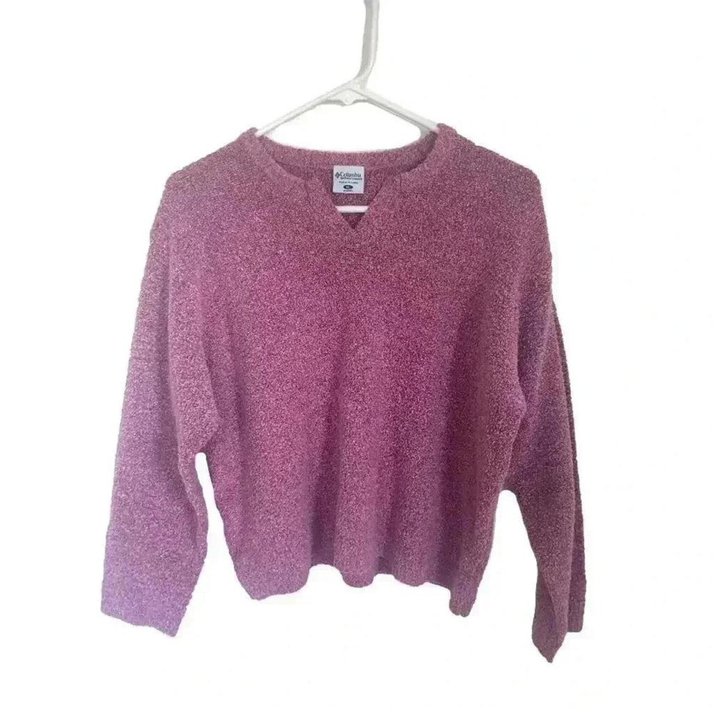 Columbia Pink Knit Sweater Women's Size XL