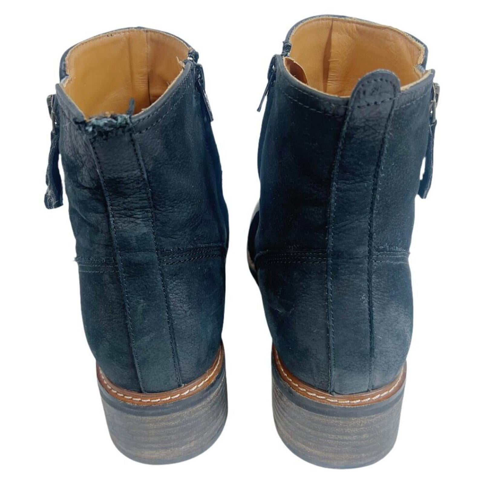Paul Green Diego Booties Black Nuback Leather Women's Size 9