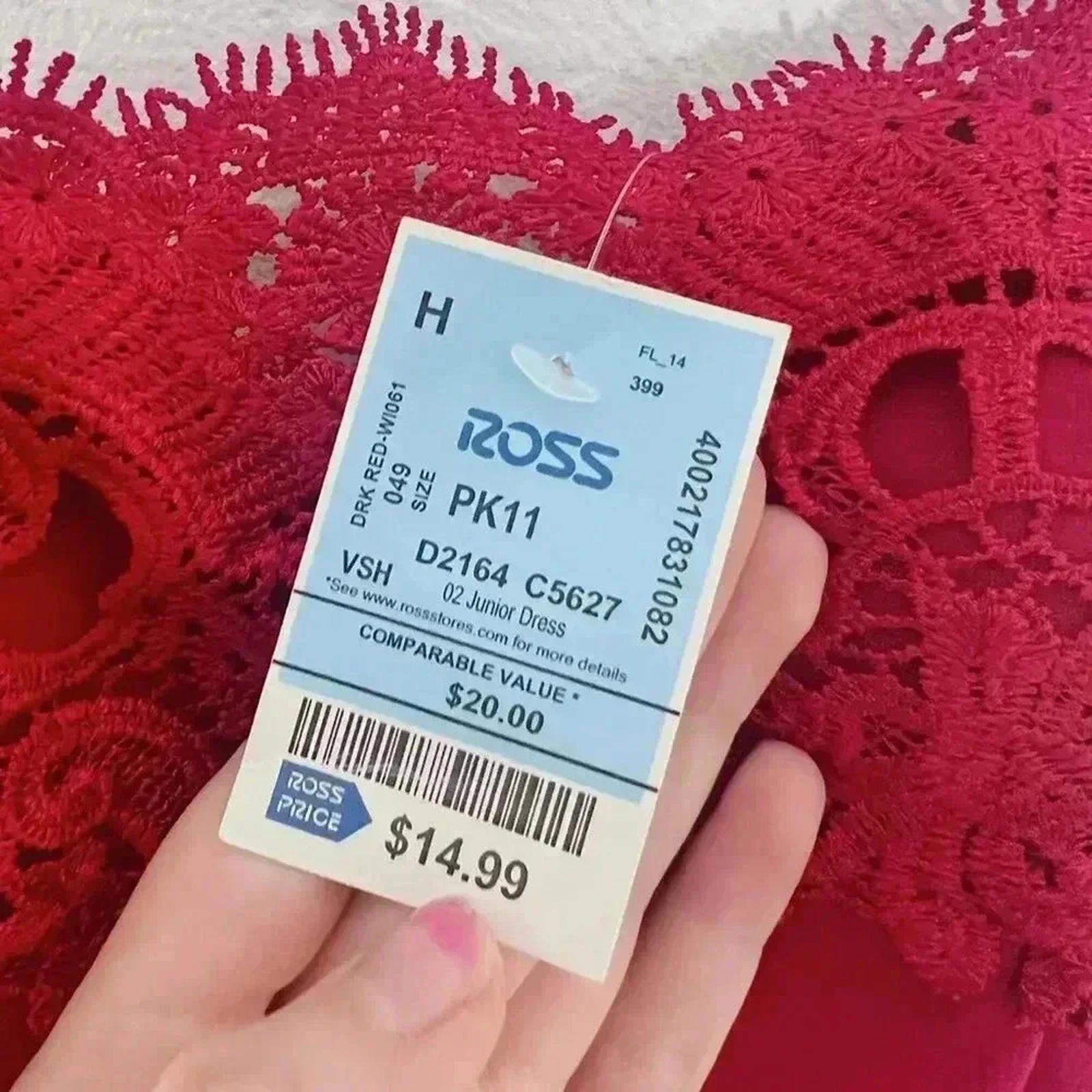 NWT Haute Monde Red Lace Bodycon Dress Women's Size M