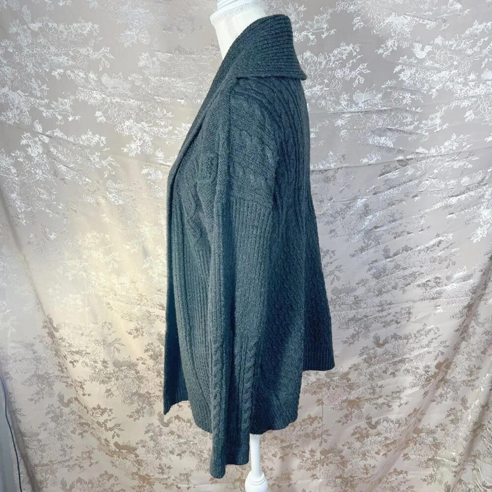 Joie Charcoal Grey Knit Cardigan Sweater Women's Size M