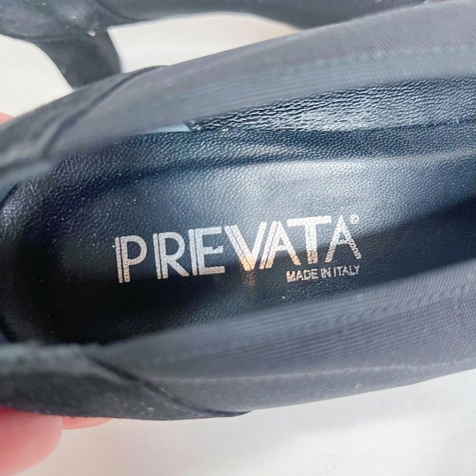 Prevata Italy Women's Snakeskin Pumps Black Suede Heels Bow Detail Size 8.5
