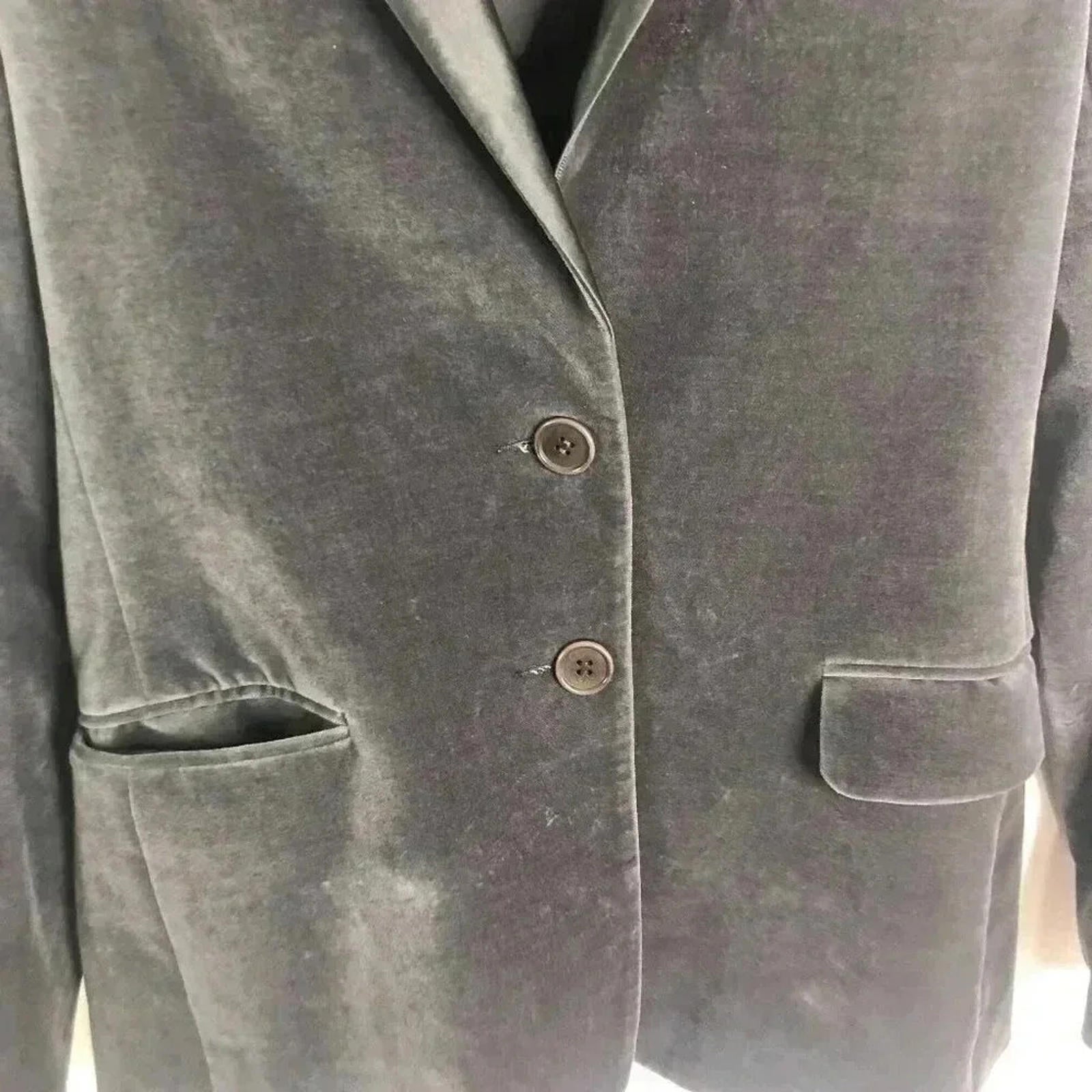 Theory Joelle Grey Velvet Blazer Women's Size 4