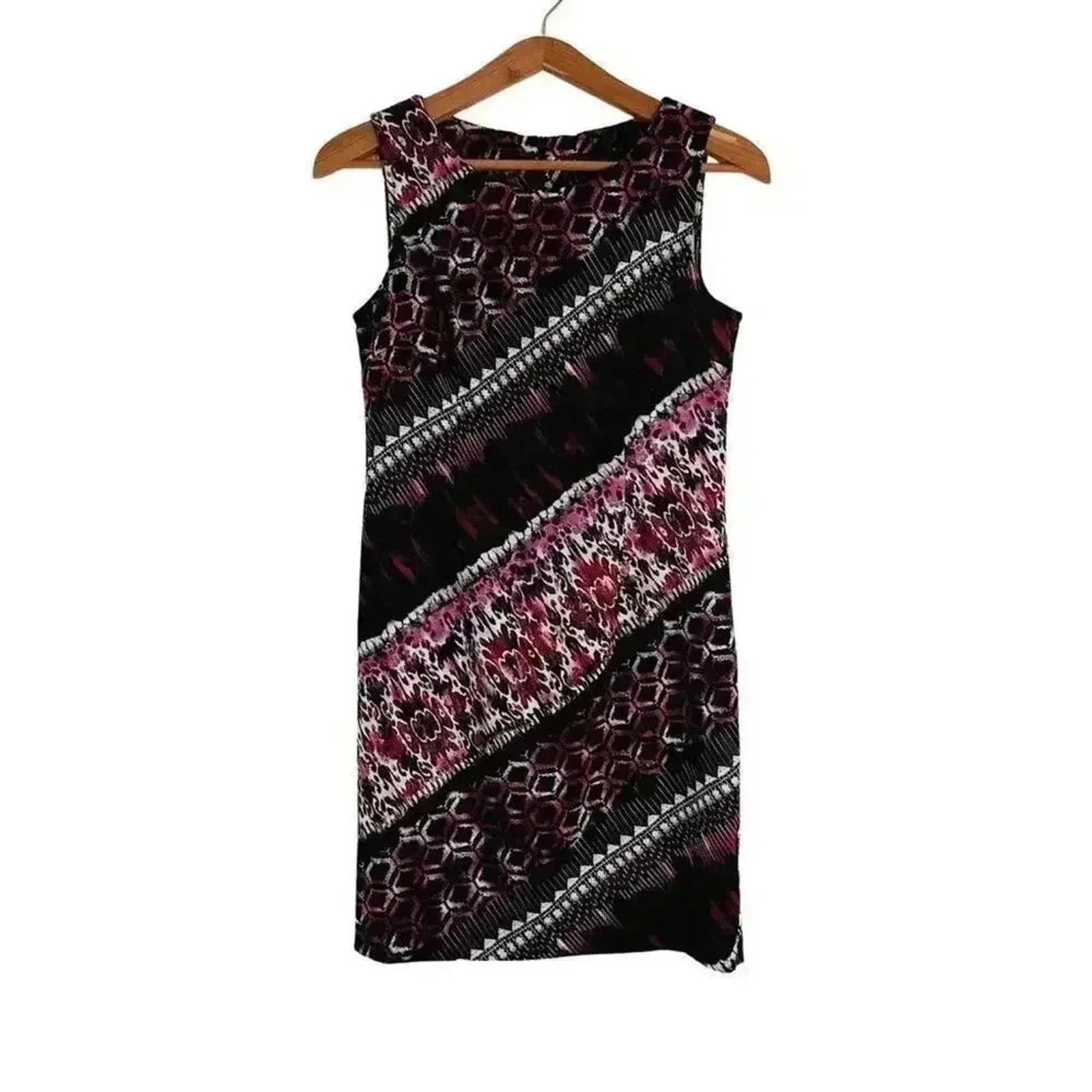y2k Vintage Connected Pink and Black Printed Mini Dress Women's Size 6P