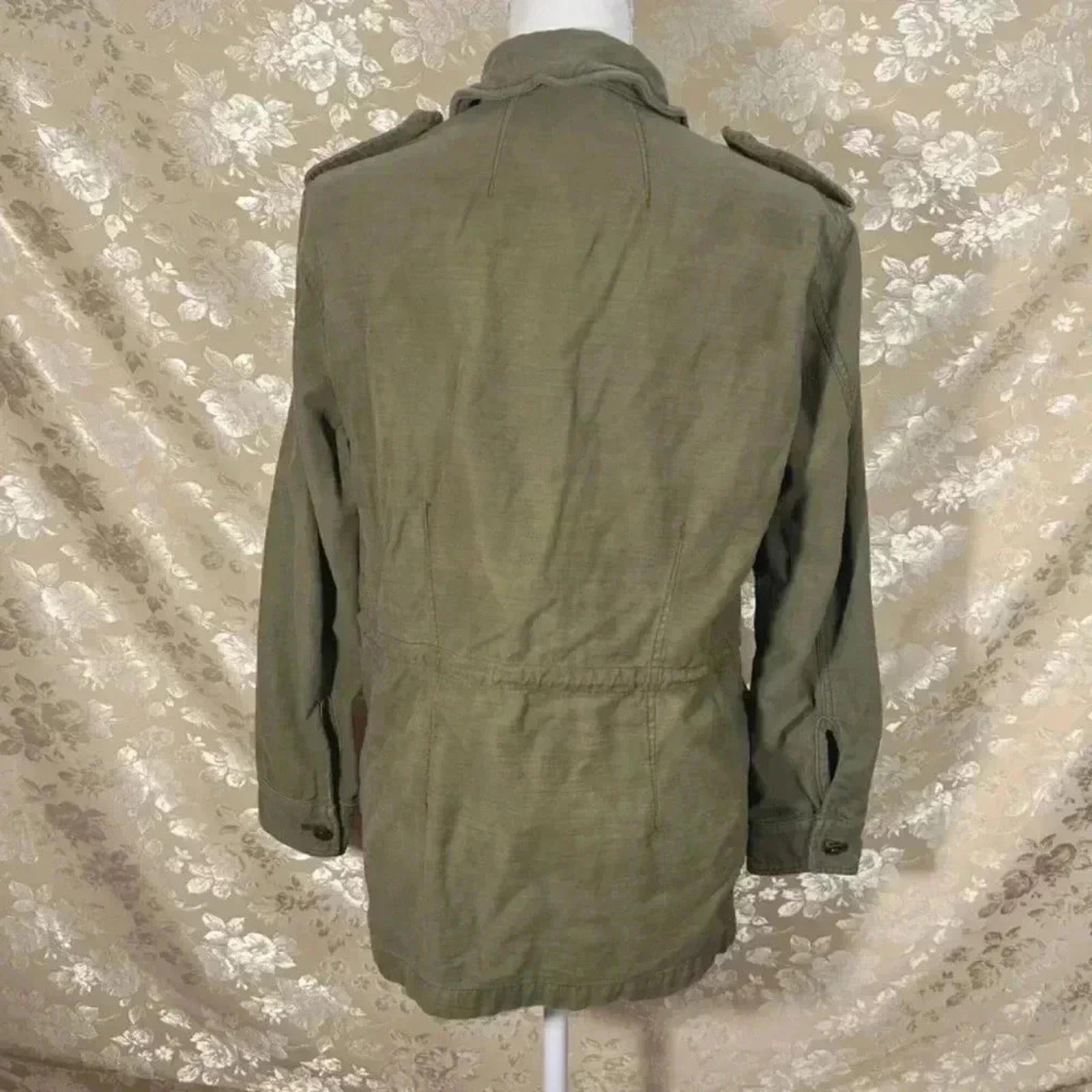 Free People Green Not Your Brothers Military Jacket Cargo Size S