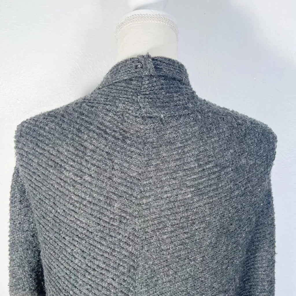 Sleeping on Snow Wool Blend Anthropologie Charcoal Grey Cardigan Women's Size S