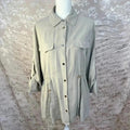 Zara Beige Women's Button Up Utility Jacket Size M