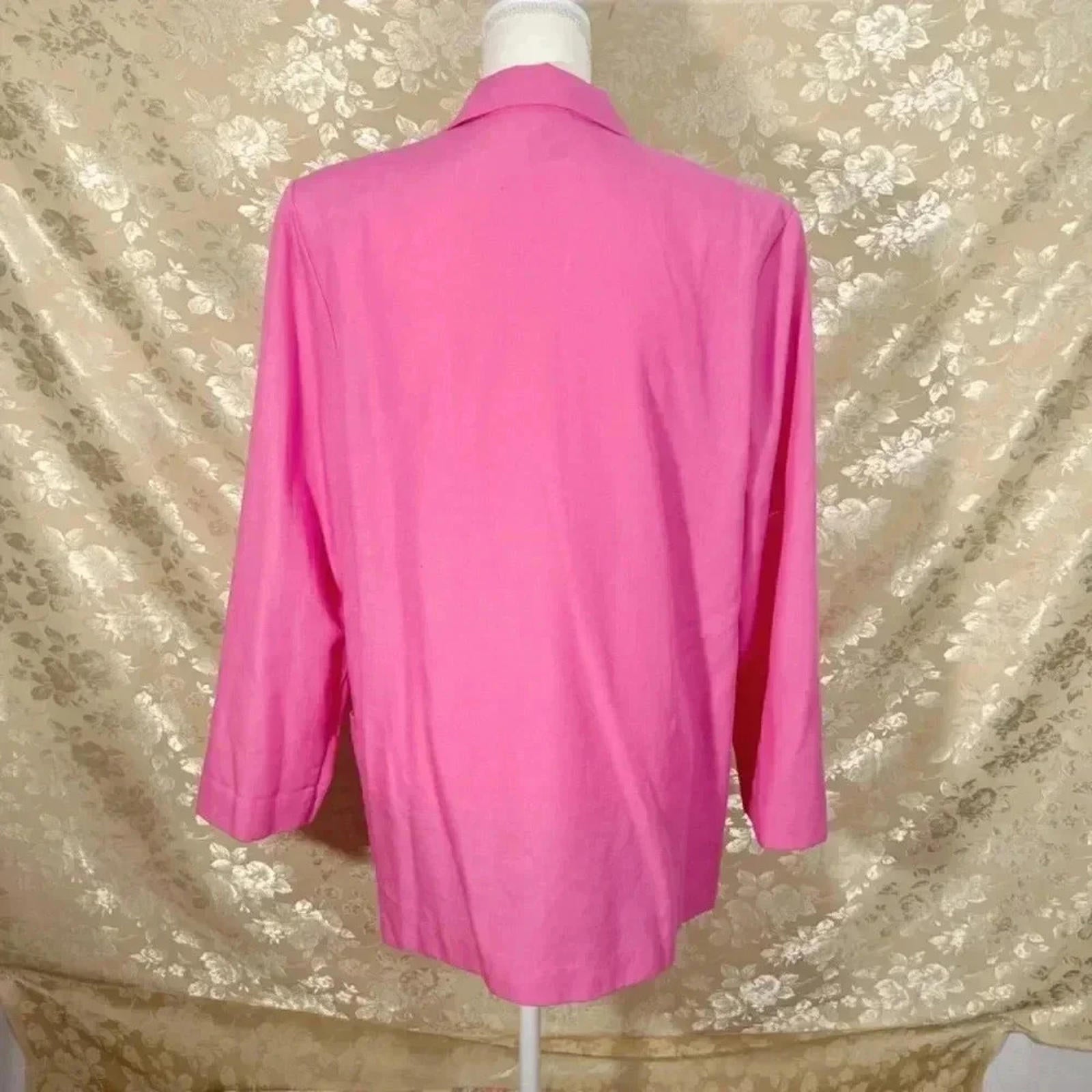 Vintage Bobbie Brooks Barbie Pink 80s Blazer Size L