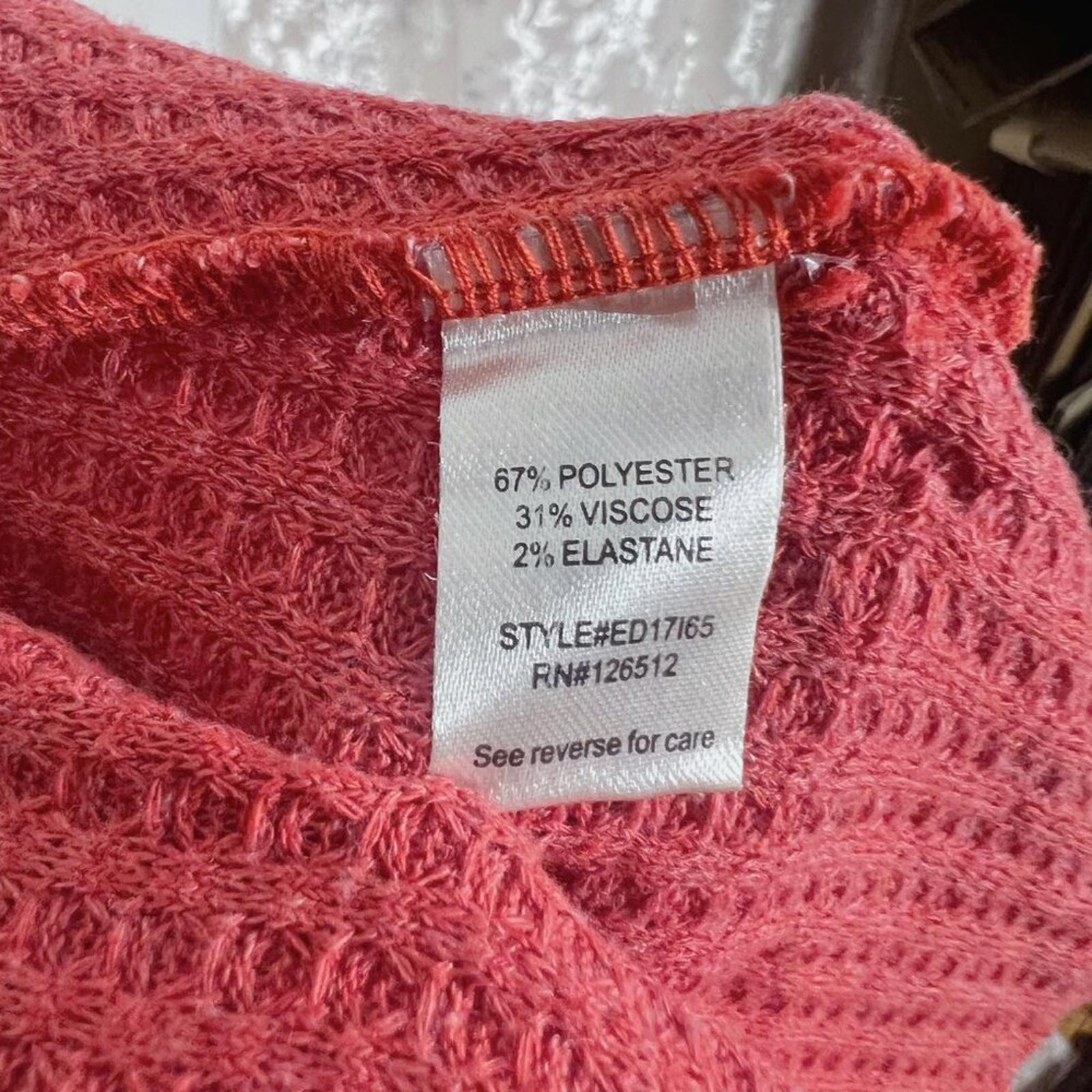 Aratta Silent Journey Waterfall Waffle Knit Open Cardigan Beading Boho Size M