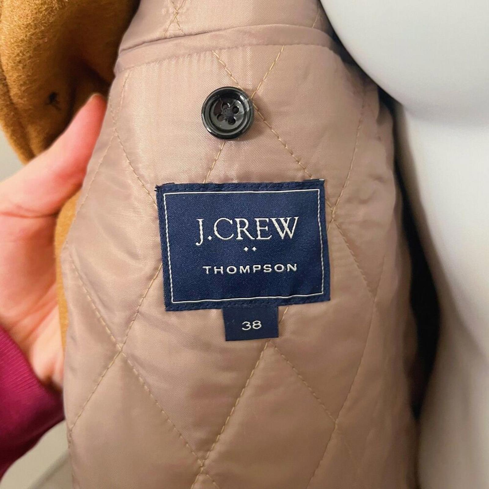 J. Crew Men's Thompson Wool Blend Top Coat in Camel Size 38