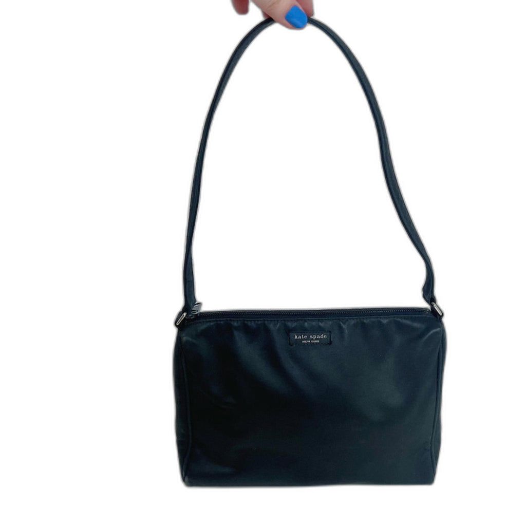Kate Spade 90s Vintage Black Nylon Shoulder Bag Little Black Bag Purse
