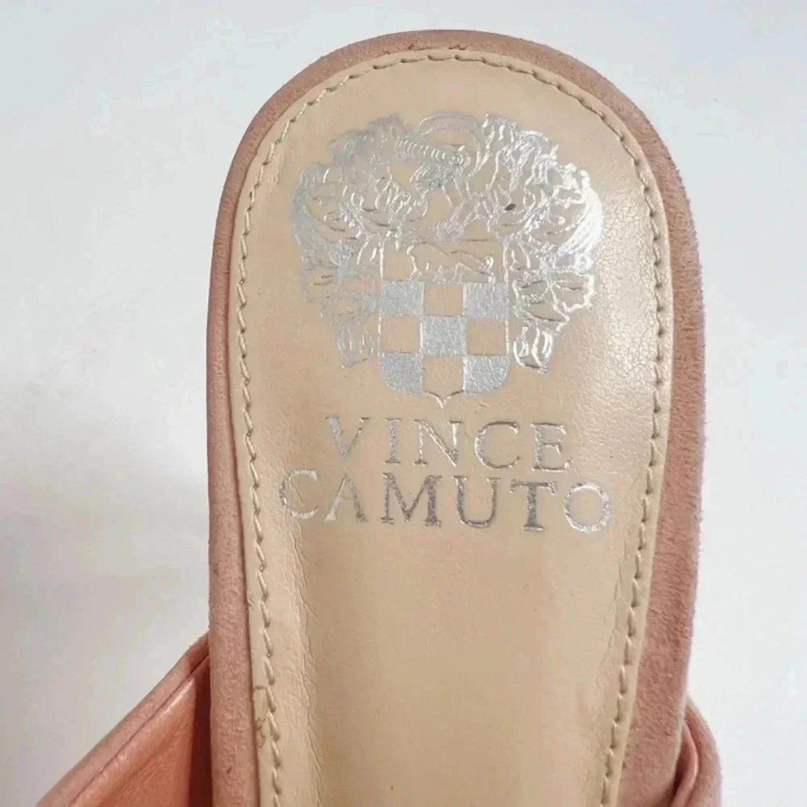 Vince Camuto Women's Amillada Mule in Rose Bud Suede Heel Size