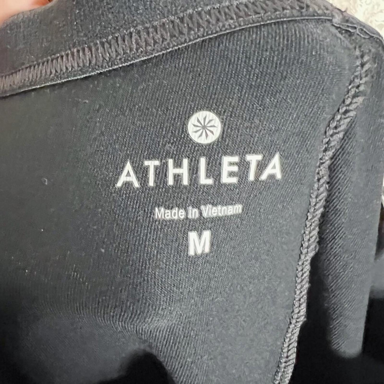Athleta Black Cropped Leggings Workout Athleisure Athletic Women's Size M