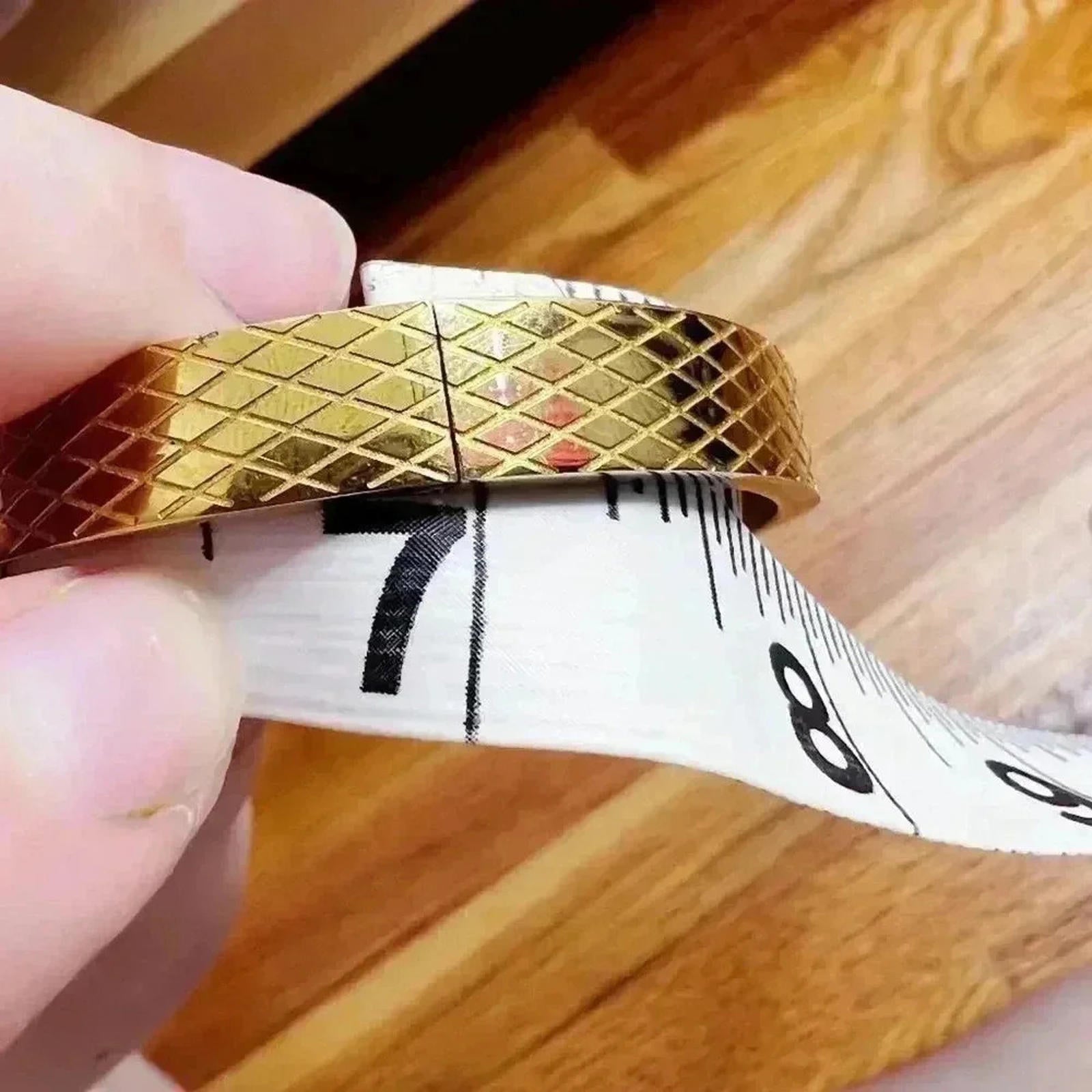 Gold Diamond Printed Cuff Bracelet Clasp Boho Chic Bohemian