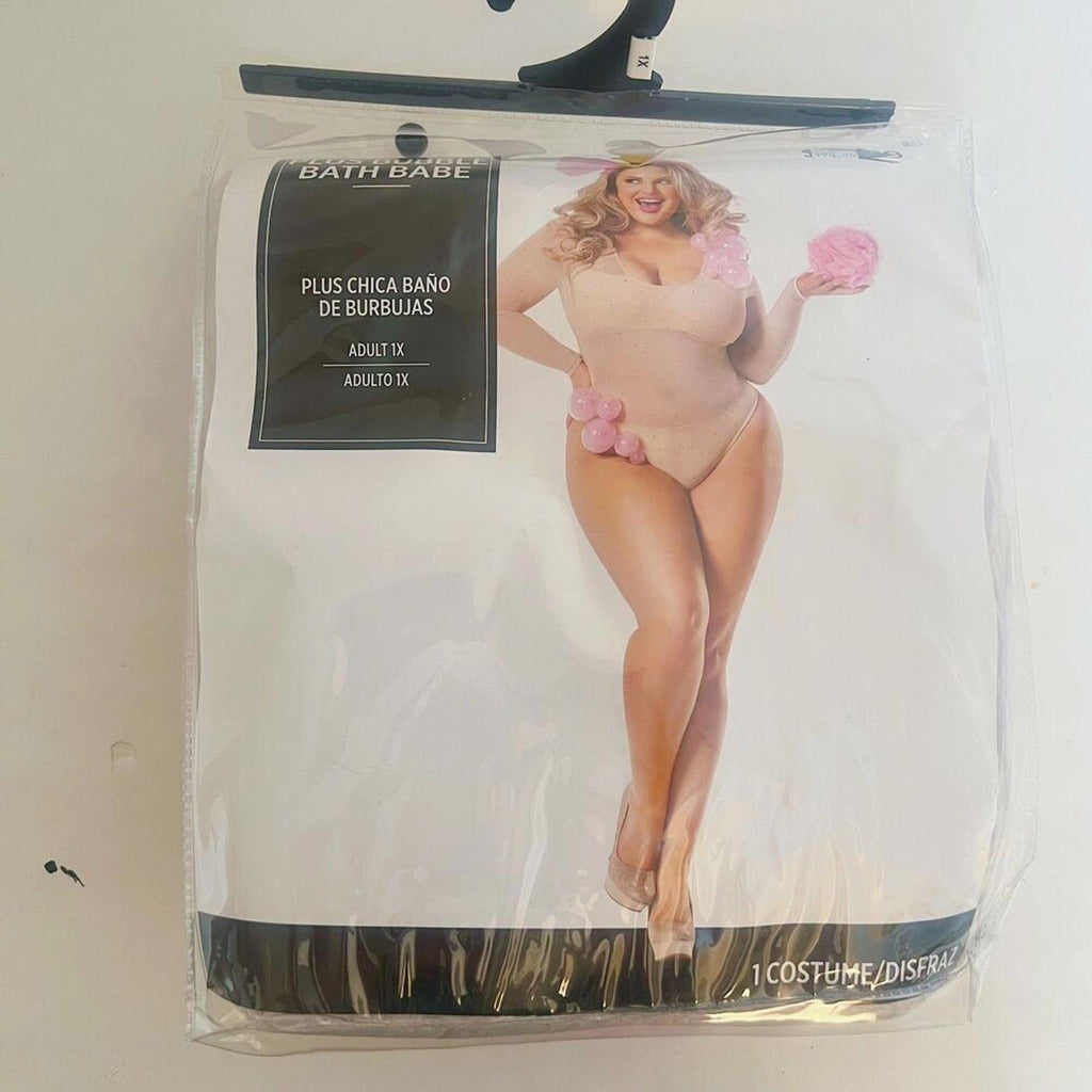 NWT Plus Bubble Bath Babe Halloween Costume Party Plus Size 1X Pink Girly