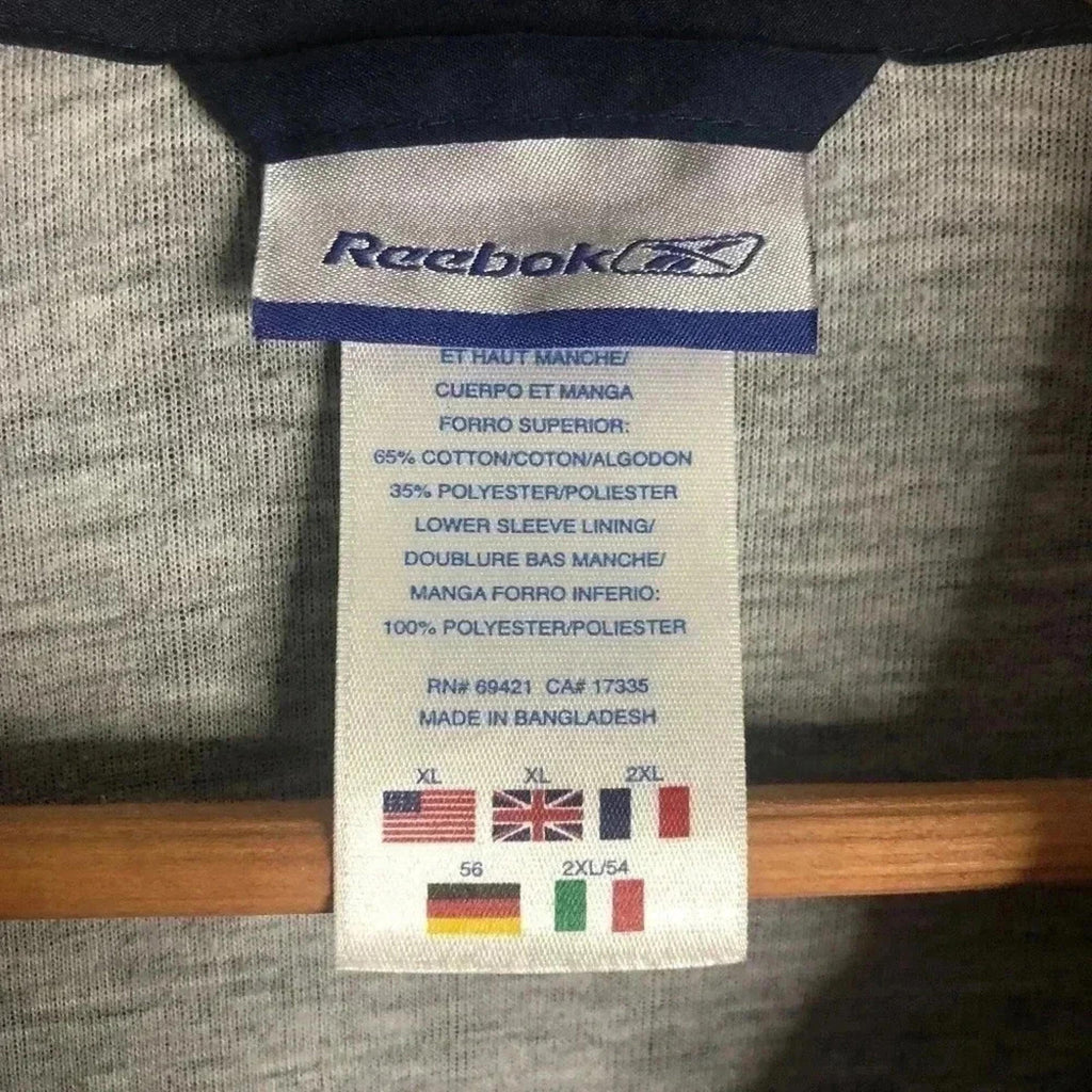 Vintage Men's Reebok Navy Blue Windbreaker Running Jacket Size XL