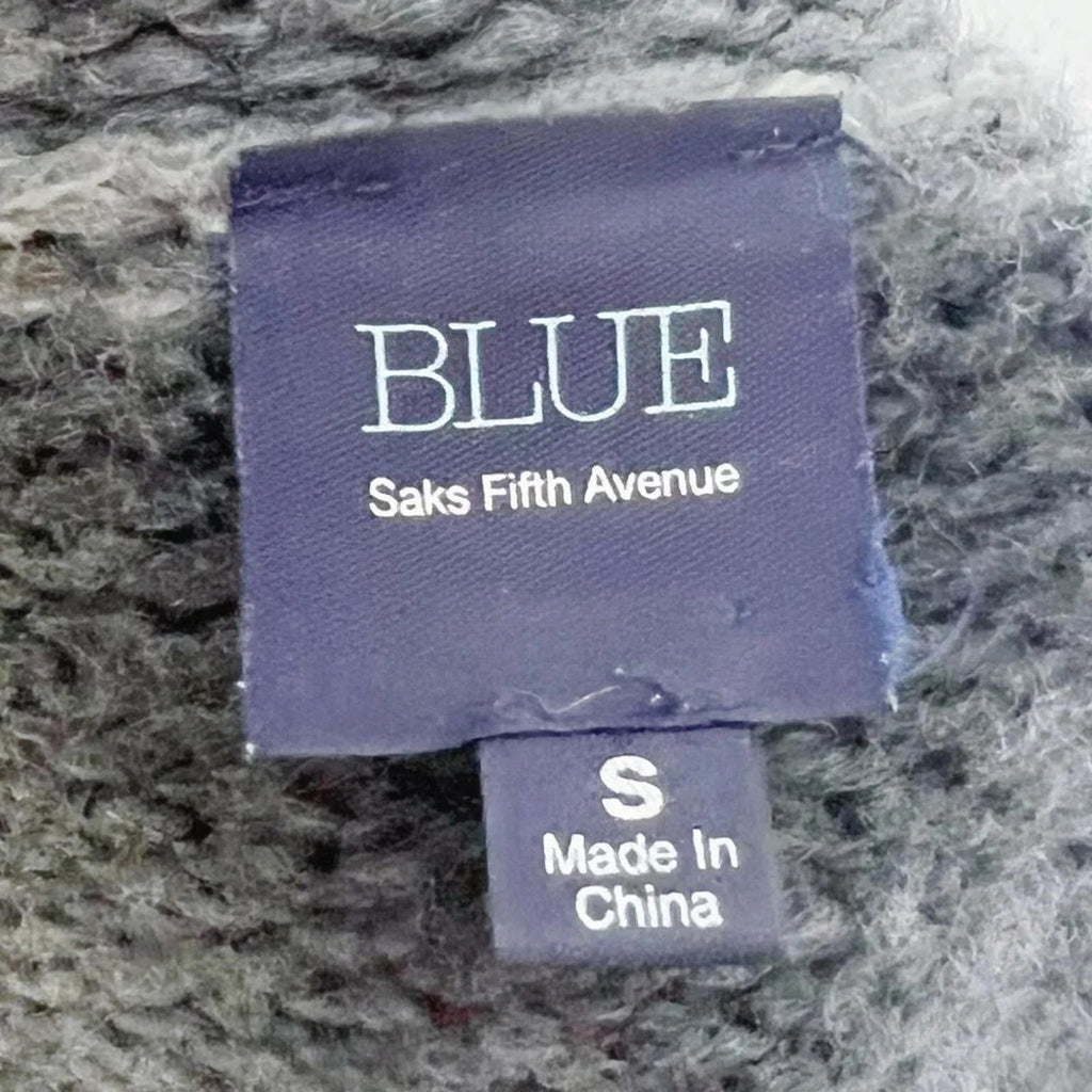 Saks 5th Avenue Blue Grey Striped Cardigan Ombre Sweater Women's Size S