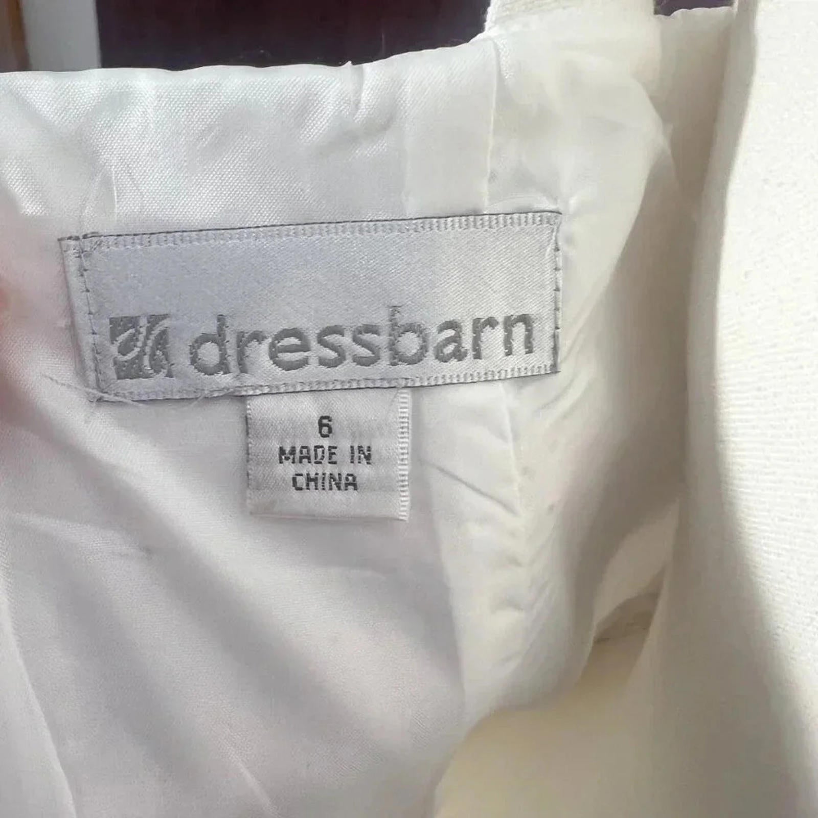 Dress Barn White Linen Dress Eyelet Floral Embroidery With Cardigan Size 6