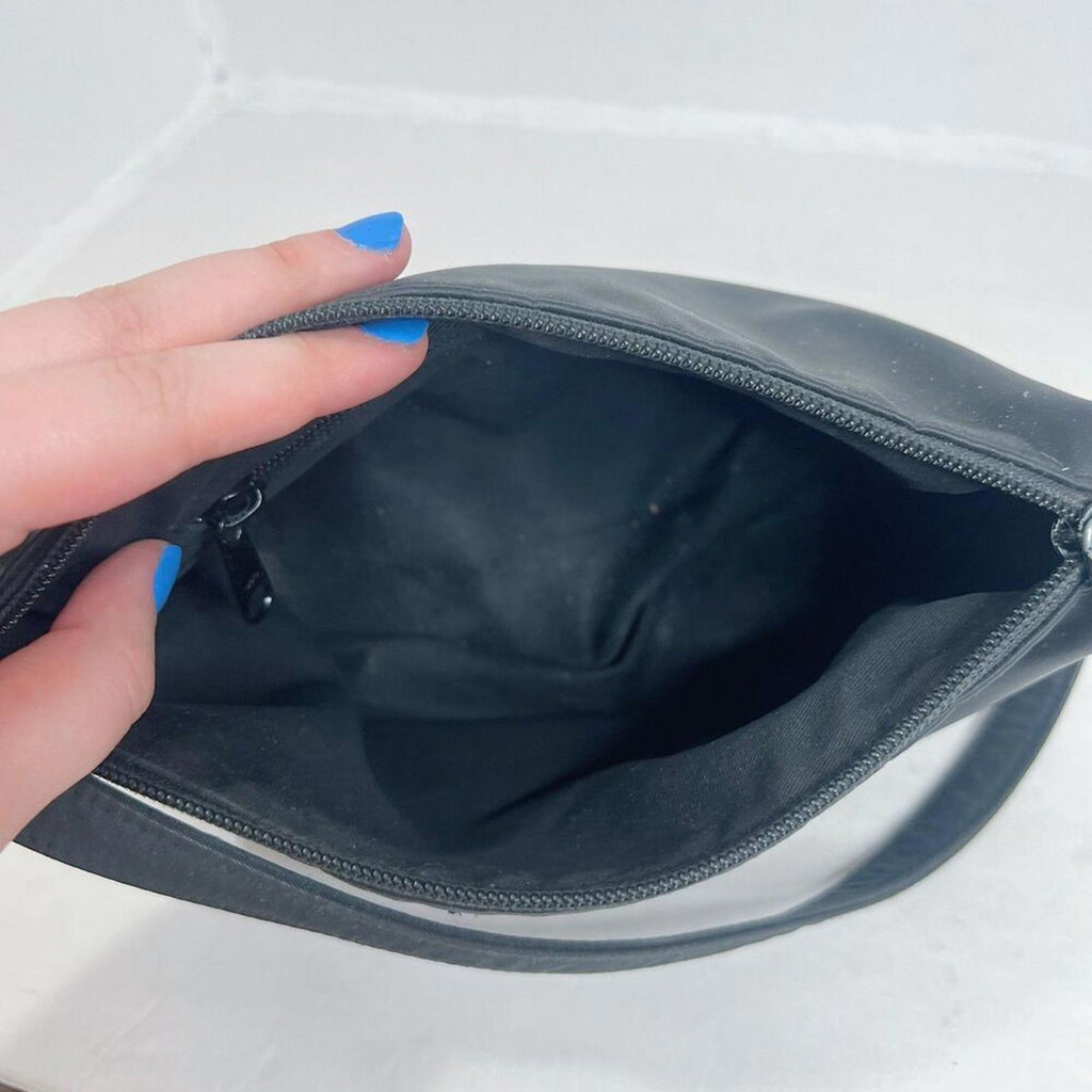 Kate Spade 90s Vintage Black Nylon Shoulder Bag Little Black Bag Purse