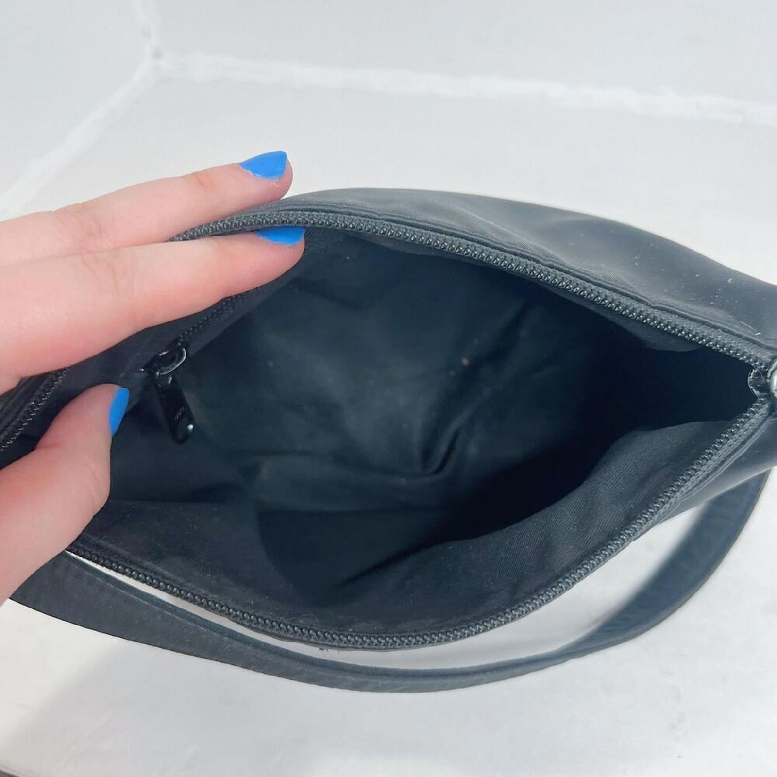Kate Spade 90s Vintage Black Nylon Shoulder Bag Little Black Bag Purse