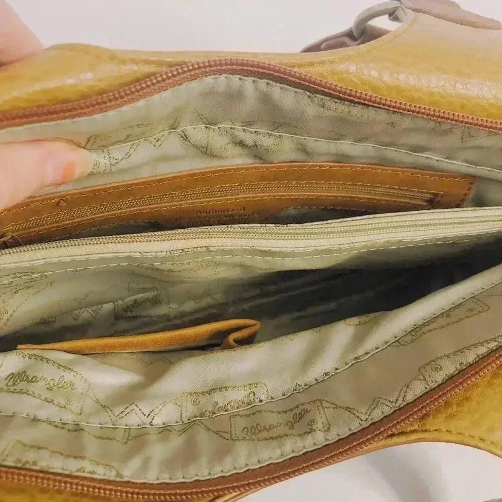 Wrangler Brown Faux Leather Handbag