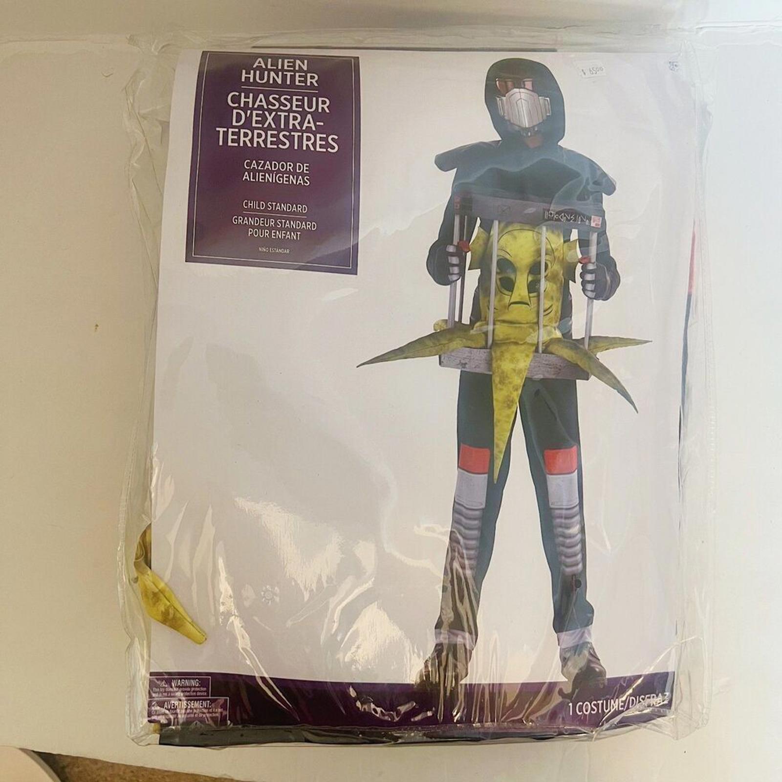 NWT Kids' Galactic Alien Hunter Illusion Halloween Costume Standard Size 8-10