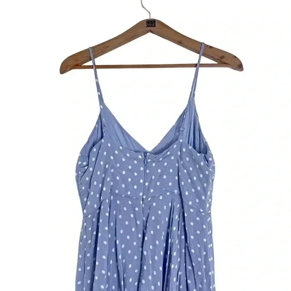 Aqua Blue Polka Dot A Line Dress Women's Size M