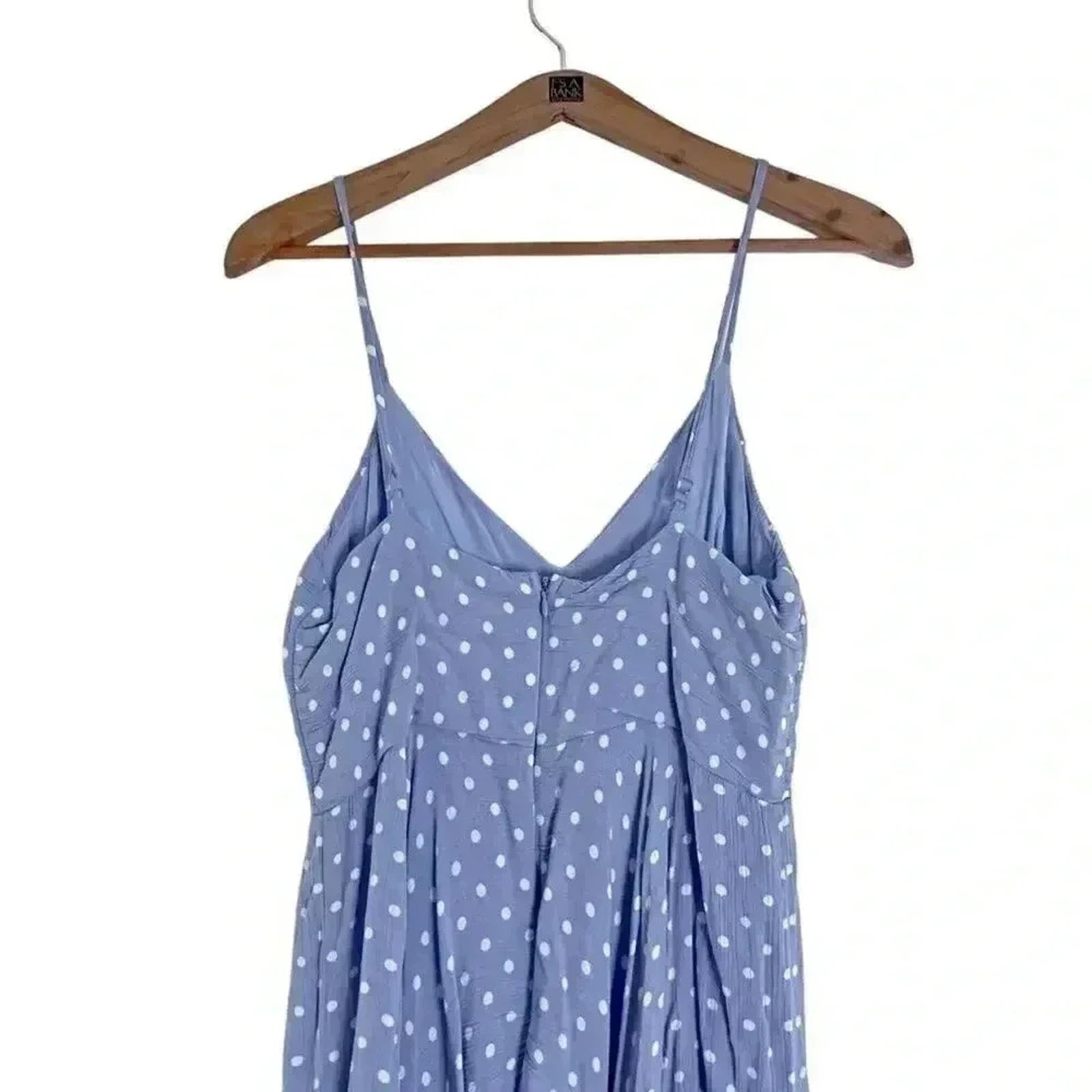 Aqua Blue Polka Dot A Line Dress Women's Size M