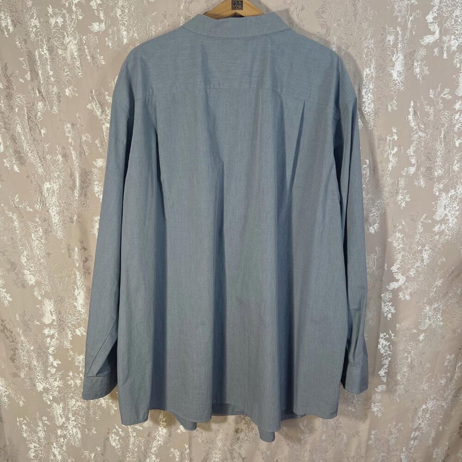 Synergy Performance Stretch Grey Men's Long Sleeve Button Up Shirt Size 20-37/38