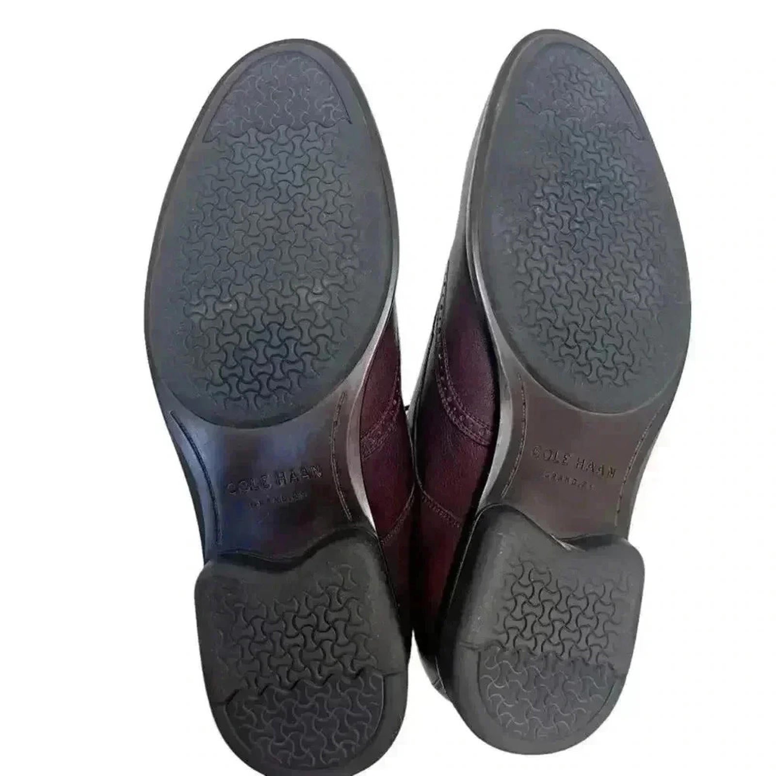 Cole Haan Burgundy Leather Oxfords Laceup Wingtip Shoes